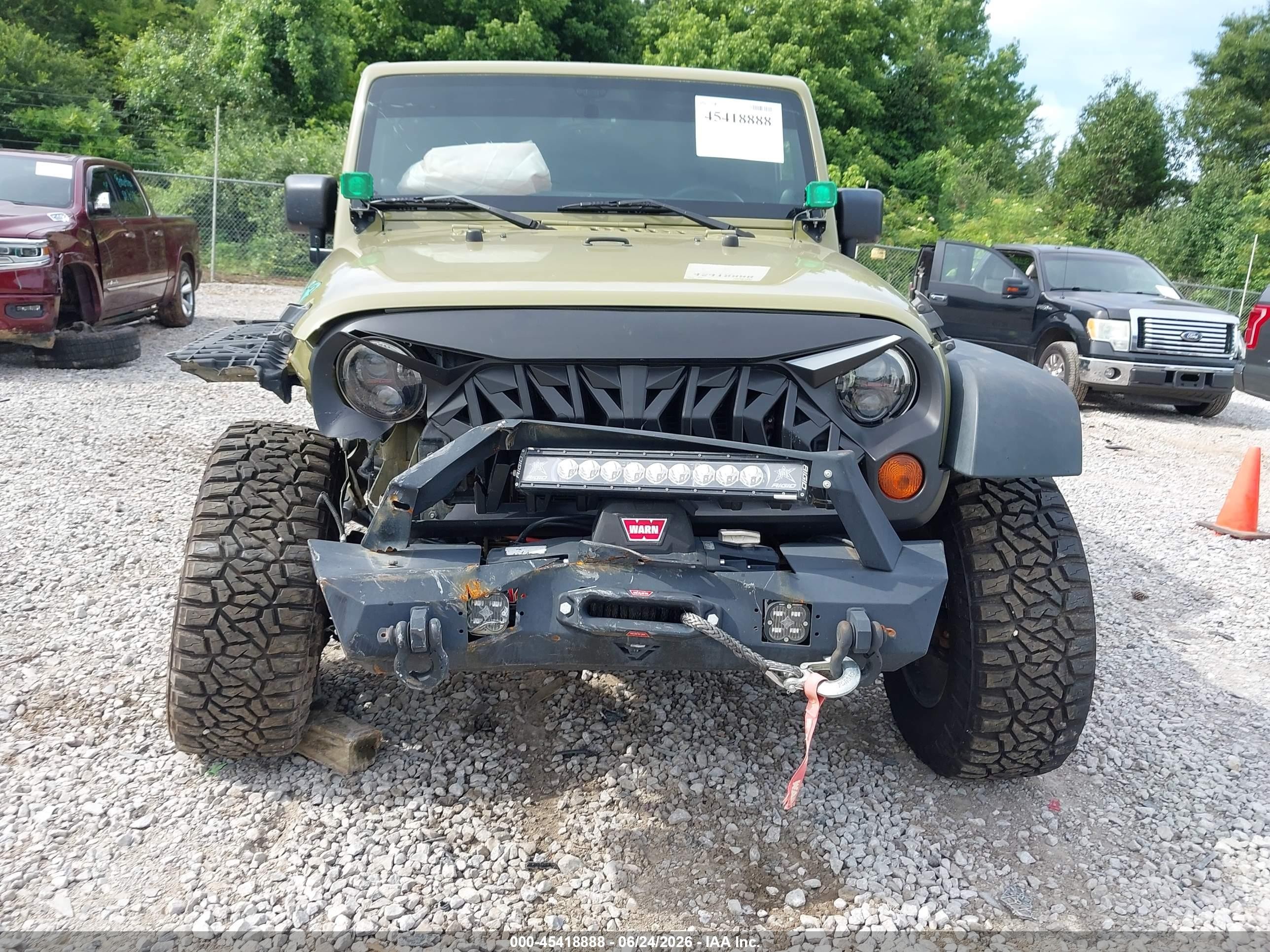 2013 Jeep Wrangler Unlimited Rubicon Green vin: 1C4BJWFGXDL571867