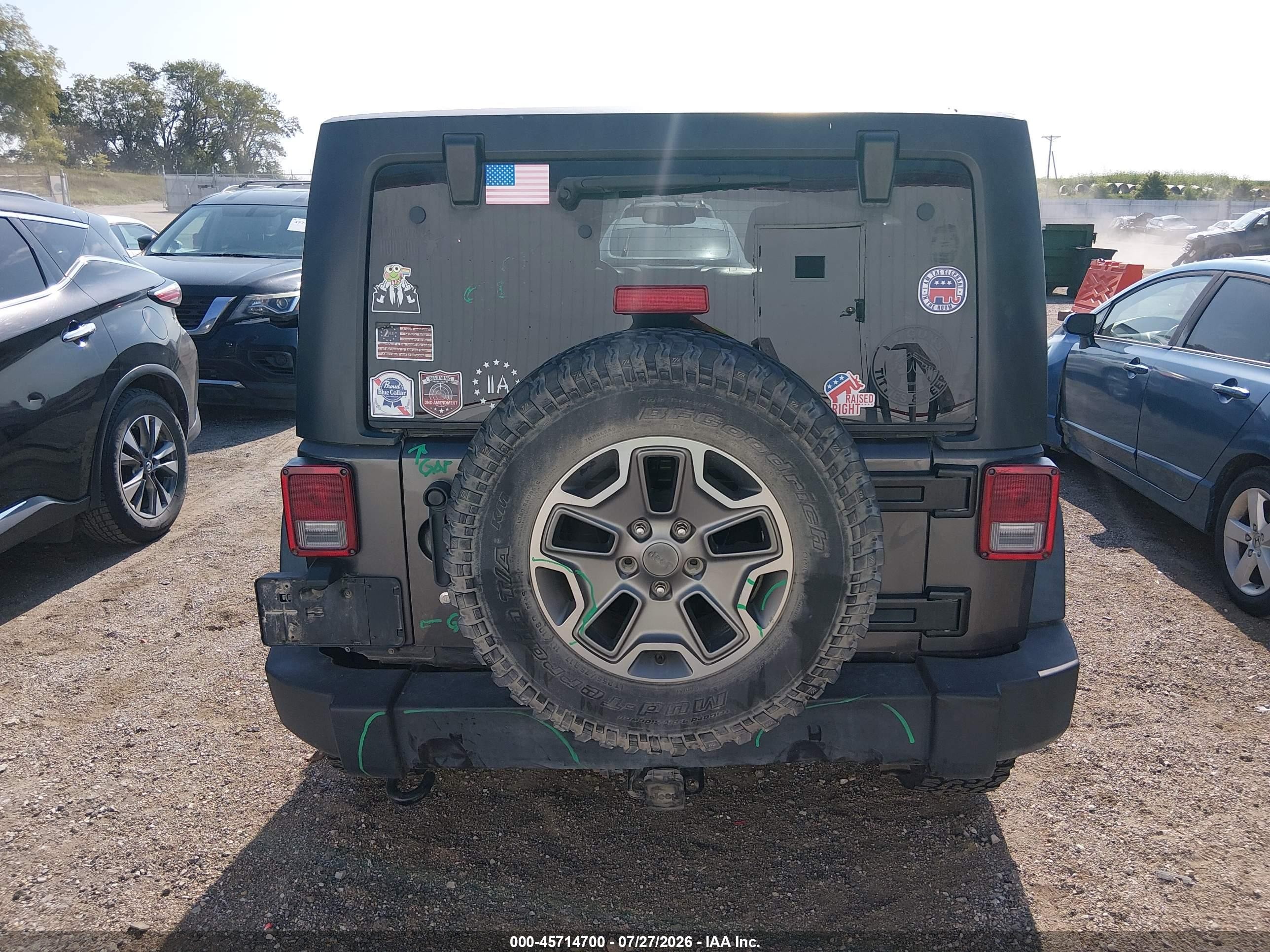 2014 Jeep Wrangler Unlimited Rubicon Gray vin: 1C4BJWFGXEL230759