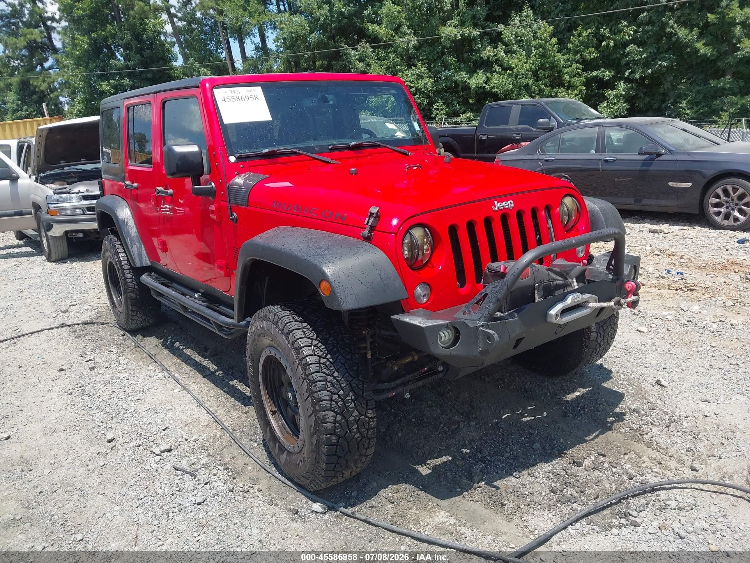2015 Jeep Wrangler Unlimited Rubicon Red vin: 1C4BJWFGXFL562119
