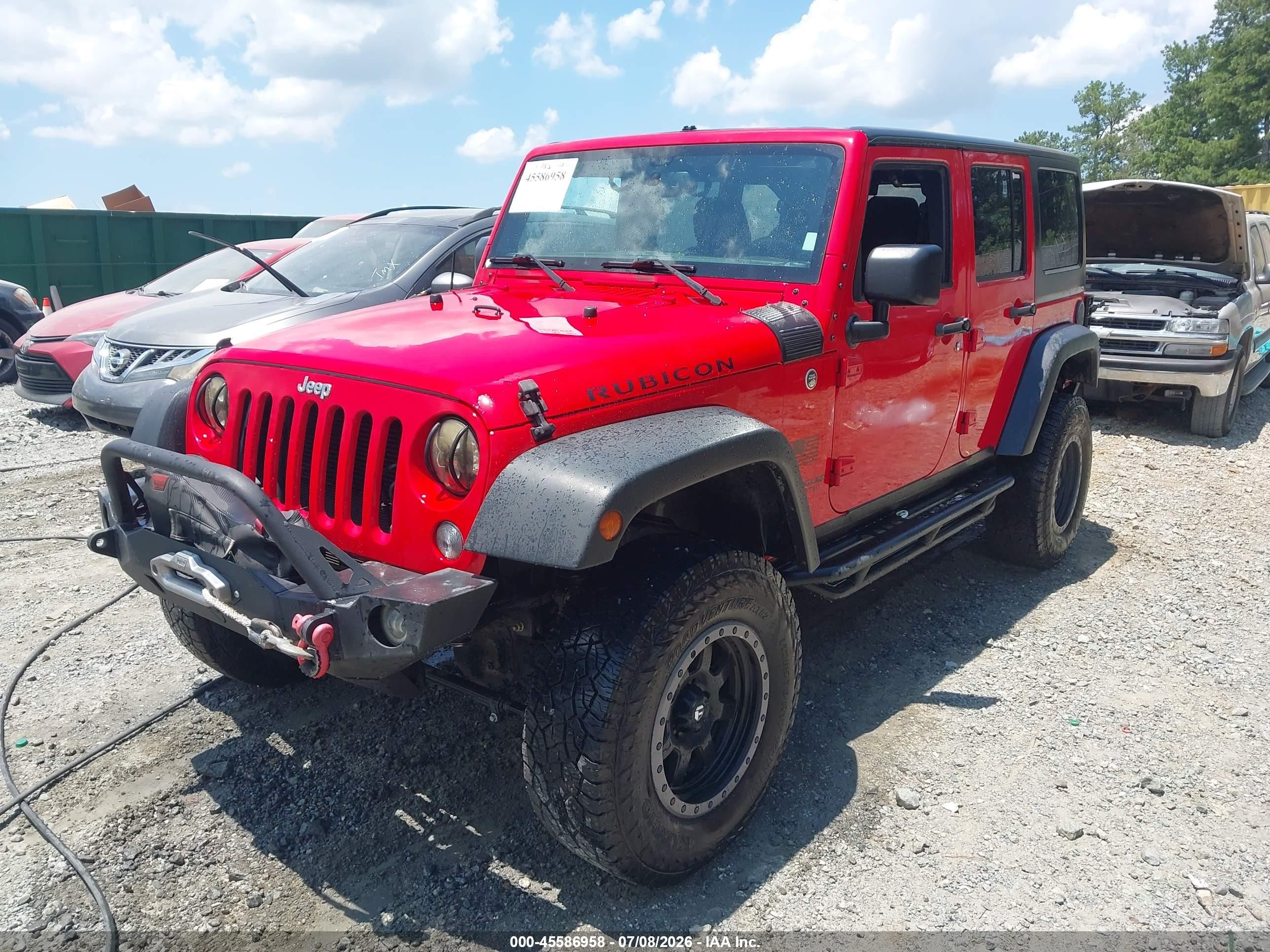 2015 Jeep Wrangler Unlimited Rubicon Red vin: 1C4BJWFGXFL562119