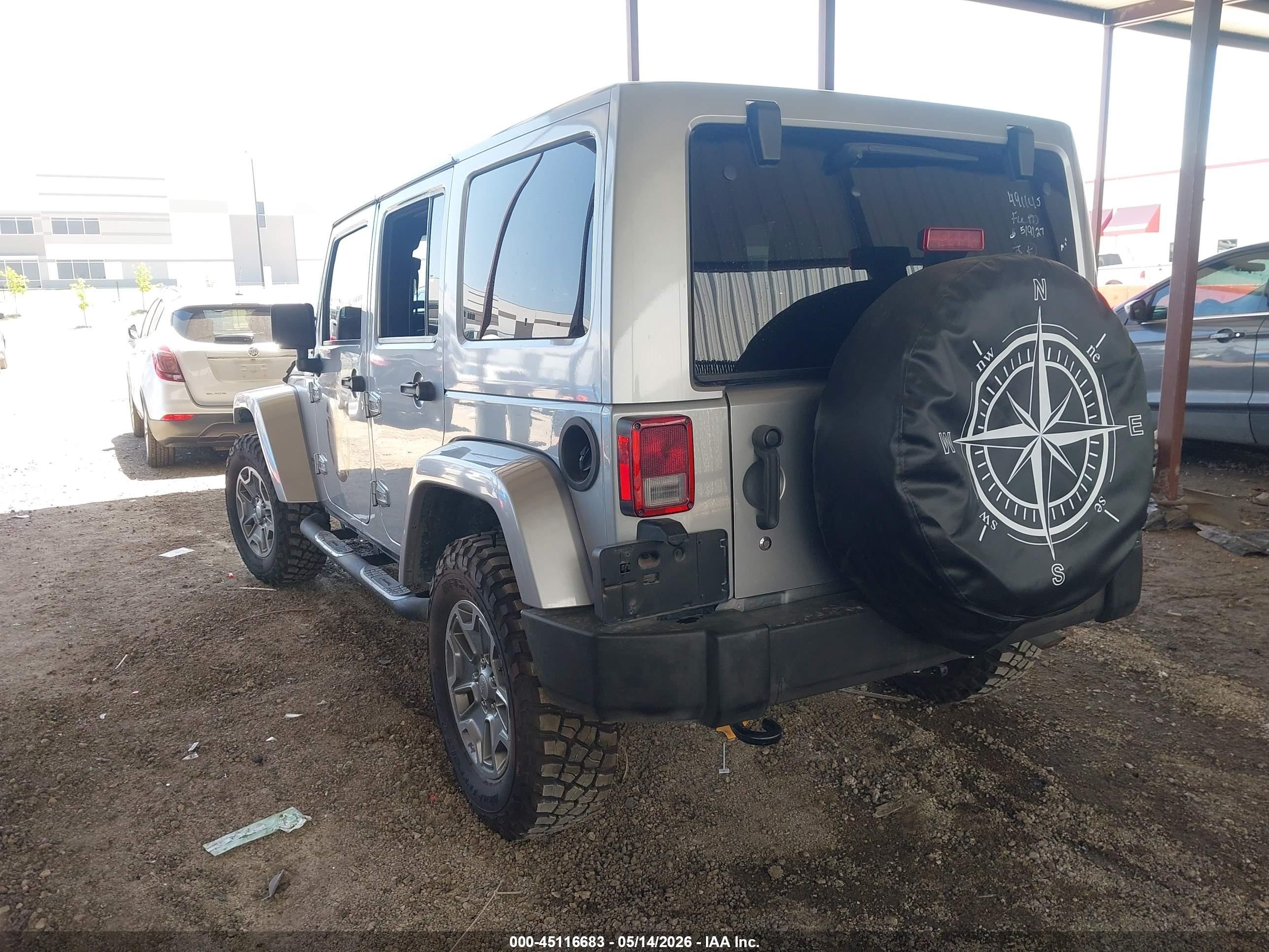2015 Jeep Wrangler Unlimited Rubicon Silver vin: 1C4BJWFGXFL684026