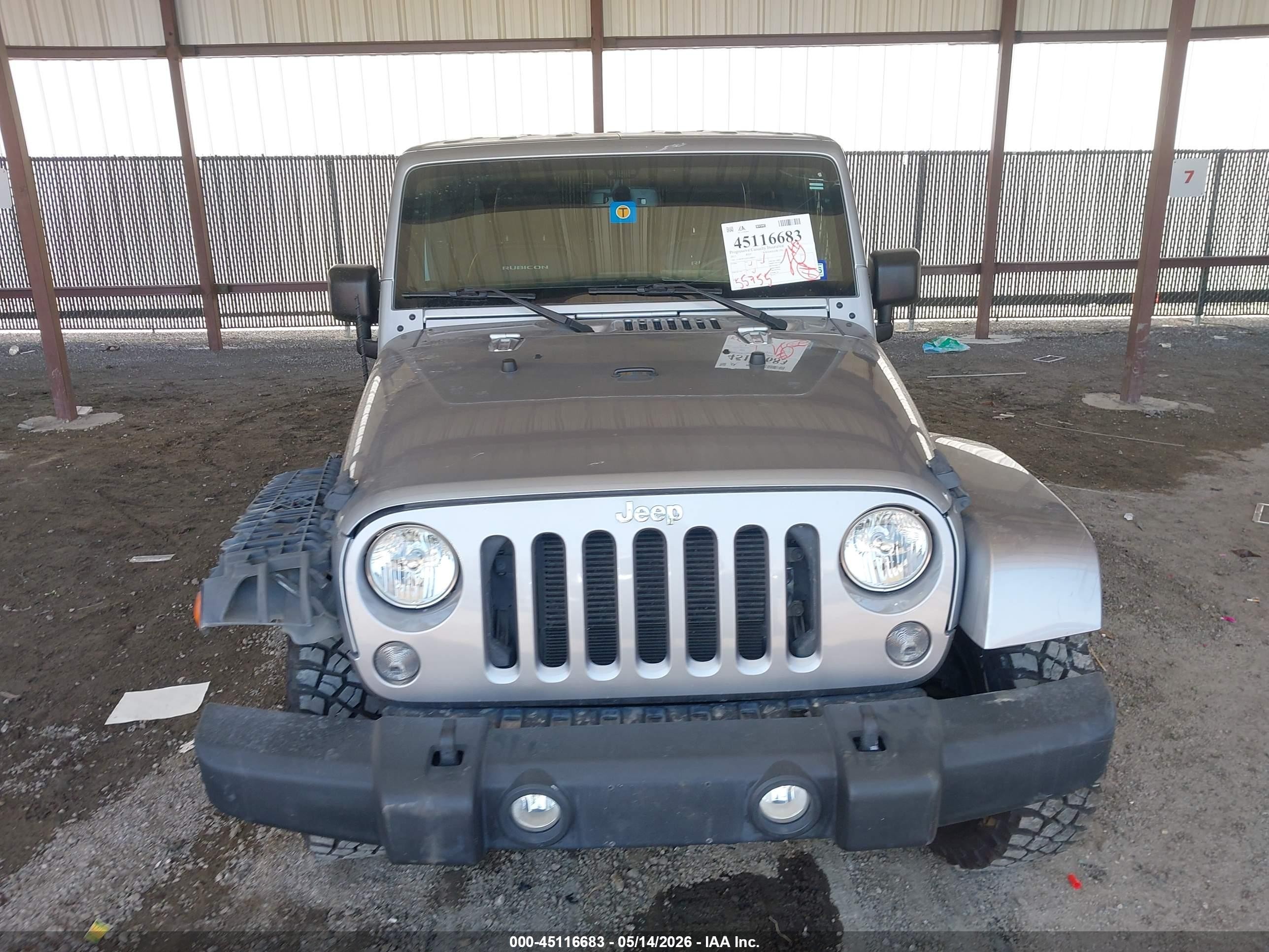 2015 Jeep Wrangler Unlimited Rubicon Silver vin: 1C4BJWFGXFL684026