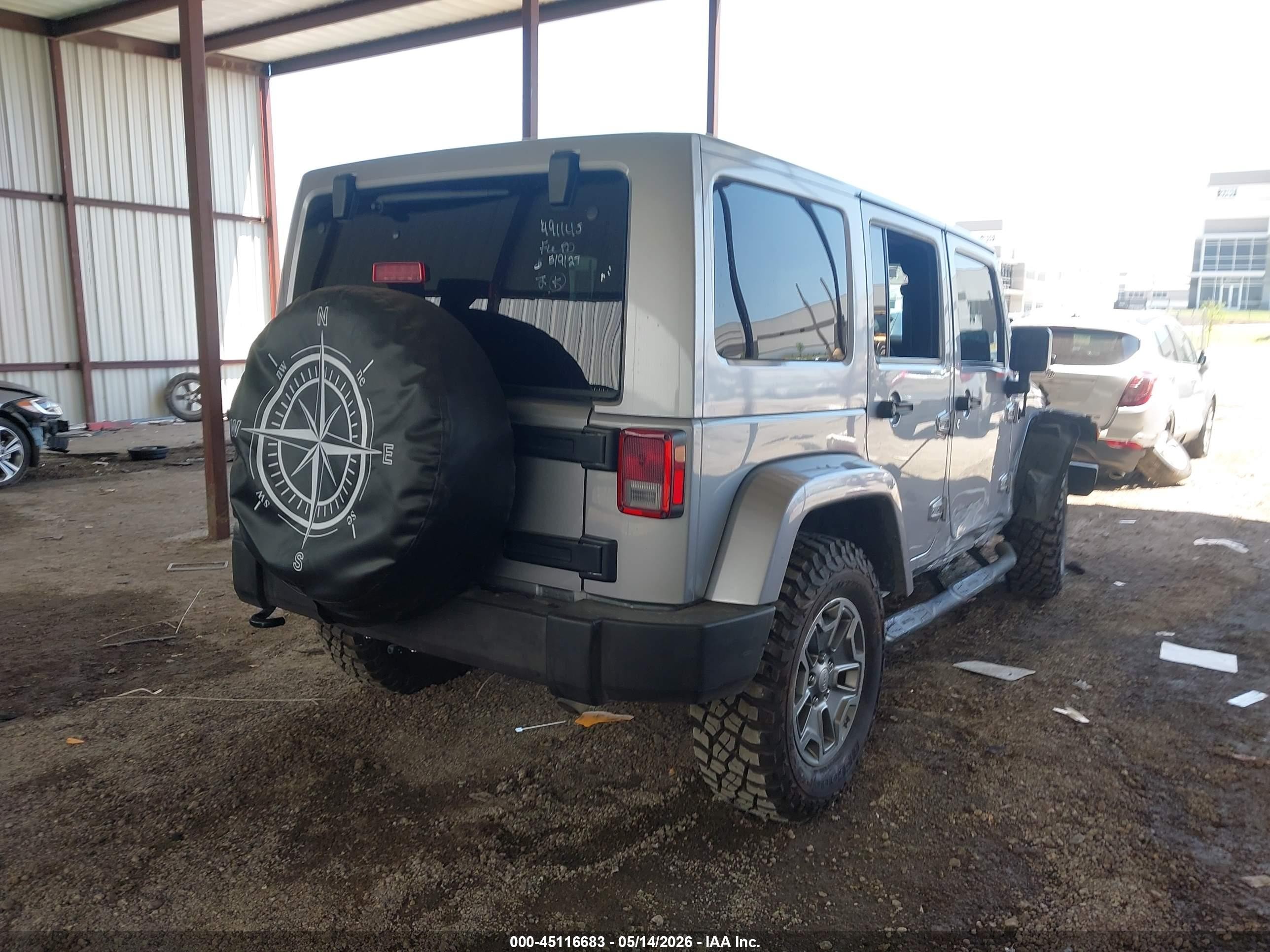 2015 Jeep Wrangler Unlimited Rubicon Silver vin: 1C4BJWFGXFL684026