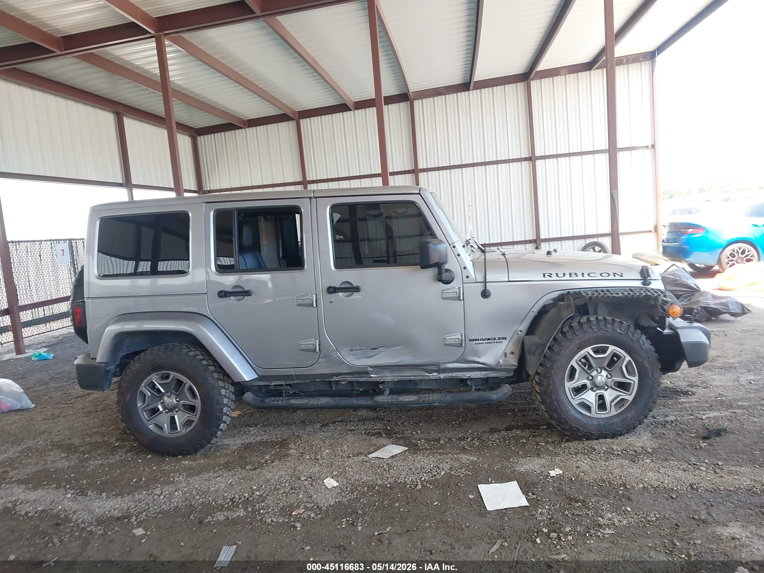 2015 Jeep Wrangler Unlimited Rubicon Silver vin: 1C4BJWFGXFL684026