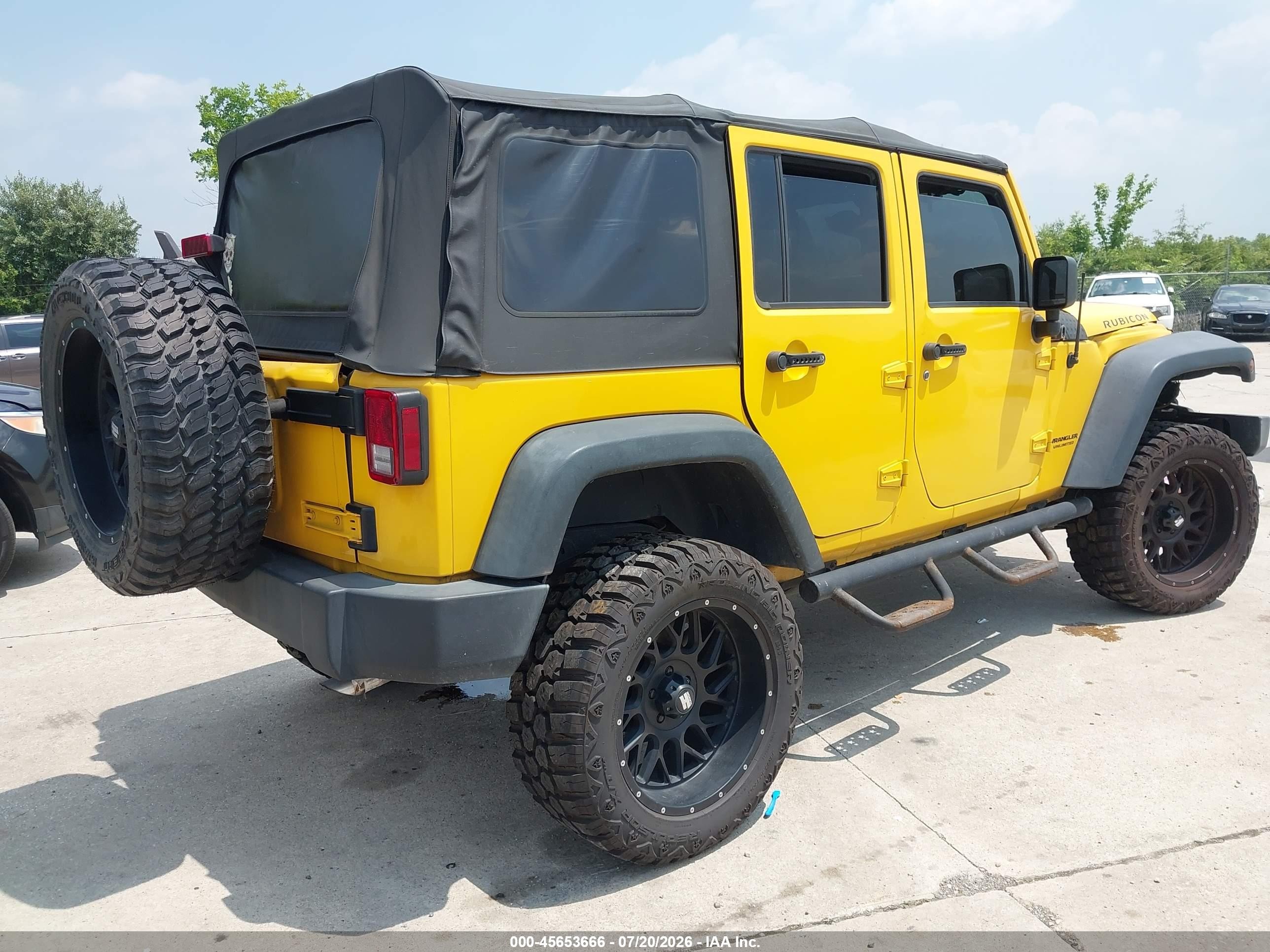 2015 Jeep Wrangler Unlimited Rubicon Желтый vin: 1C4BJWFGXFL718885