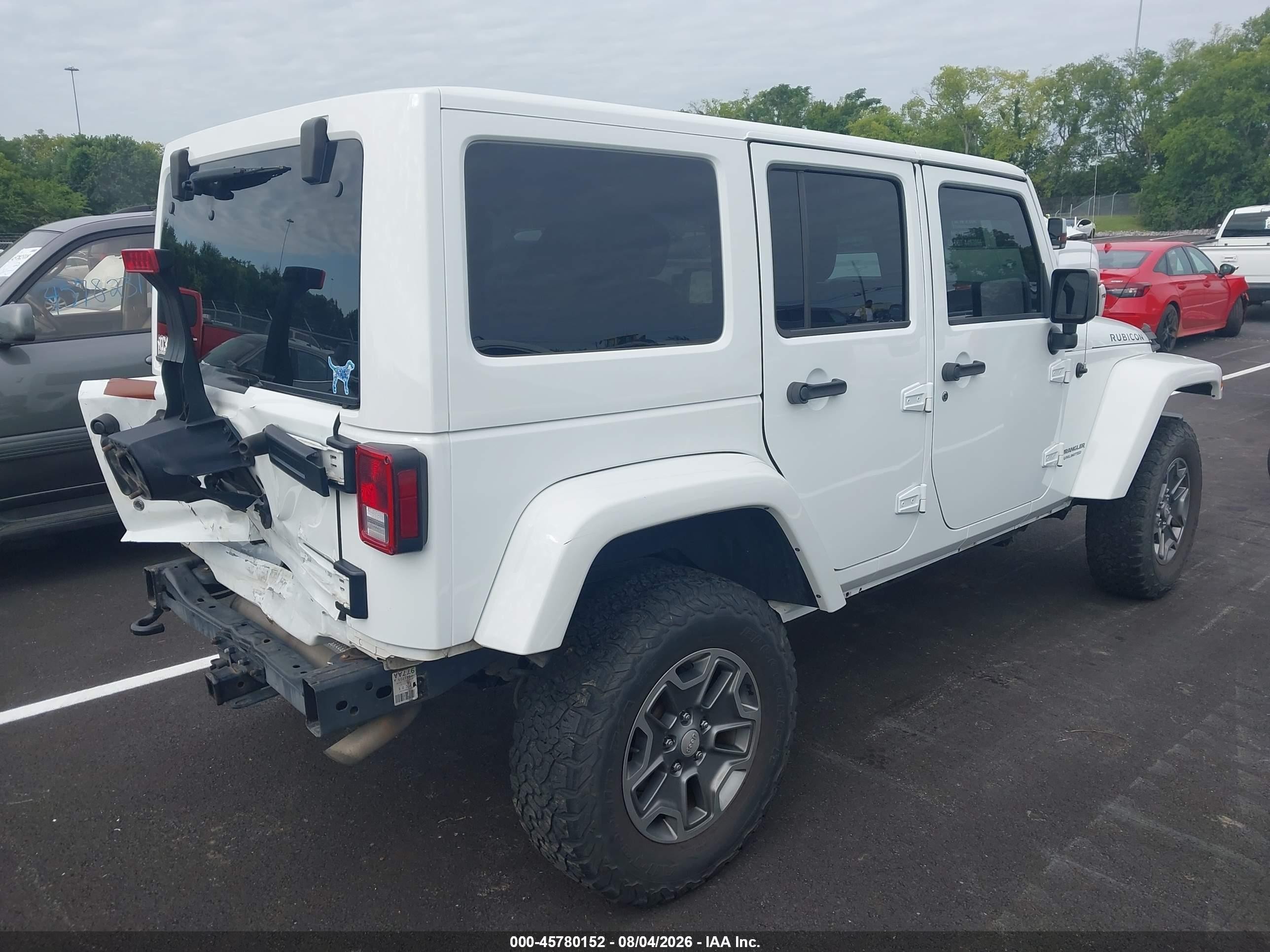 2015 Jeep Wrangler Unlimited Rubicon White vin: 1C4BJWFGXFL767746