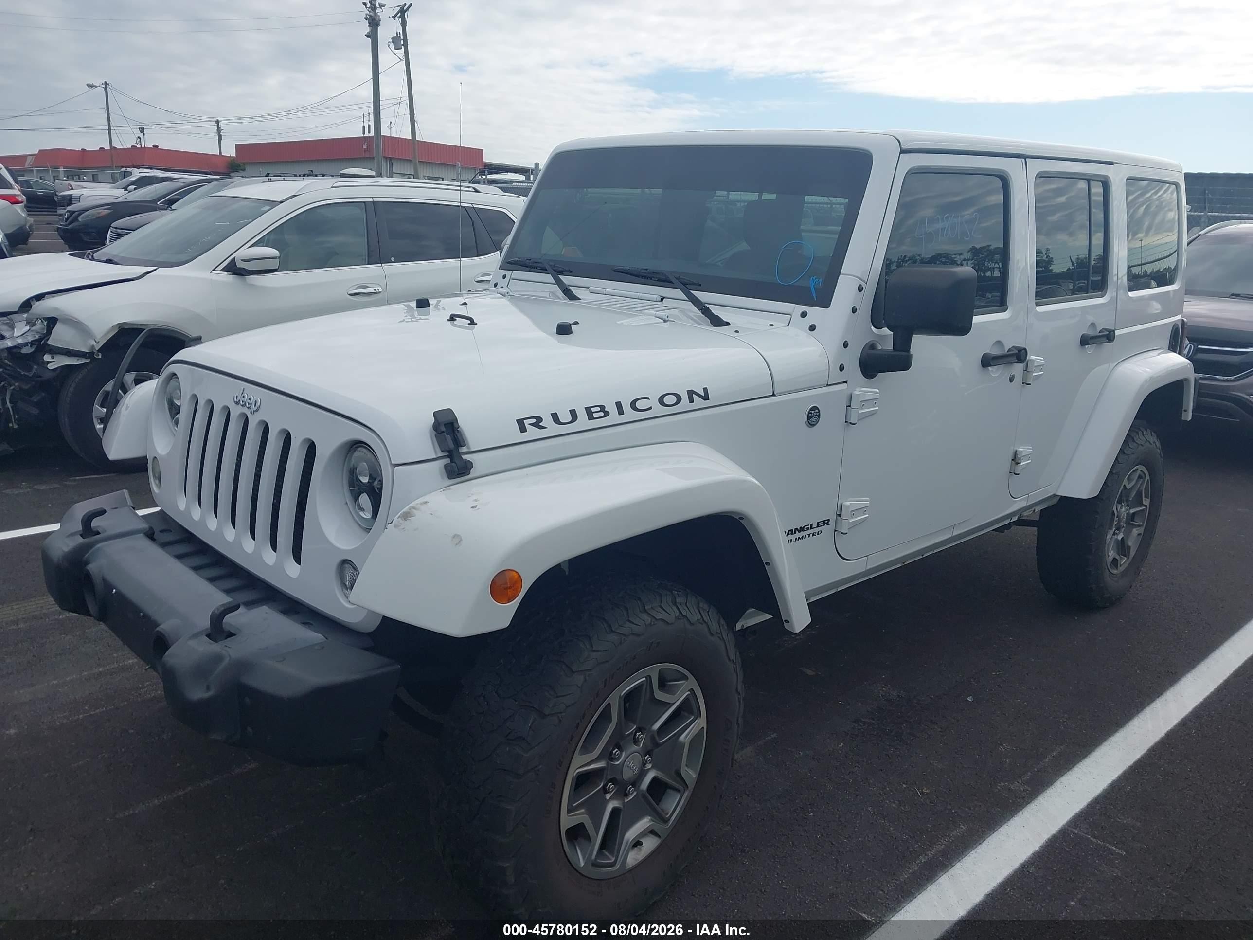 2015 Jeep Wrangler Unlimited Rubicon White vin: 1C4BJWFGXFL767746