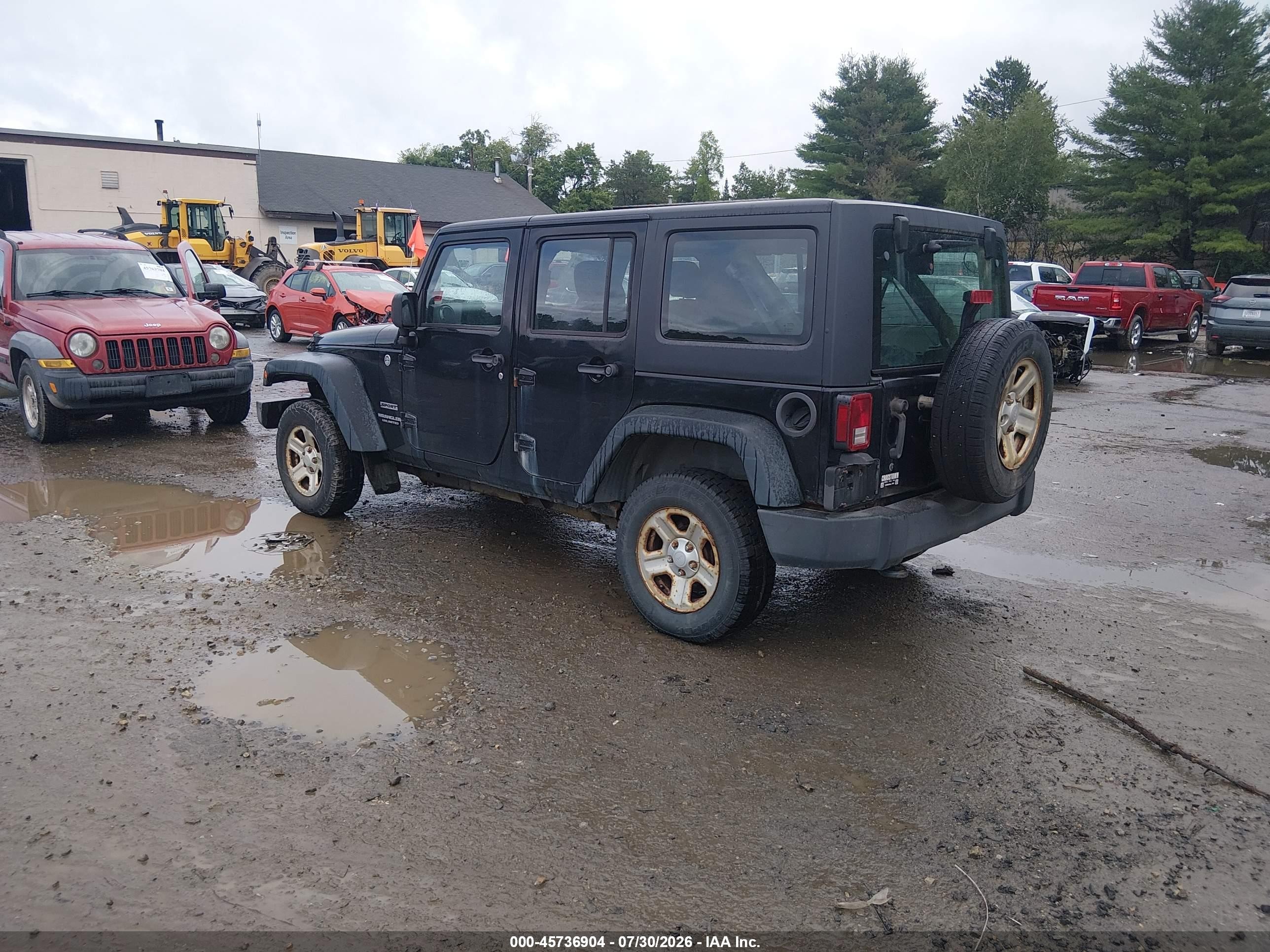 2013 Jeep Wrangler Unlimited Sport Rhd Black vin: 1C4BJWKG3DL531958