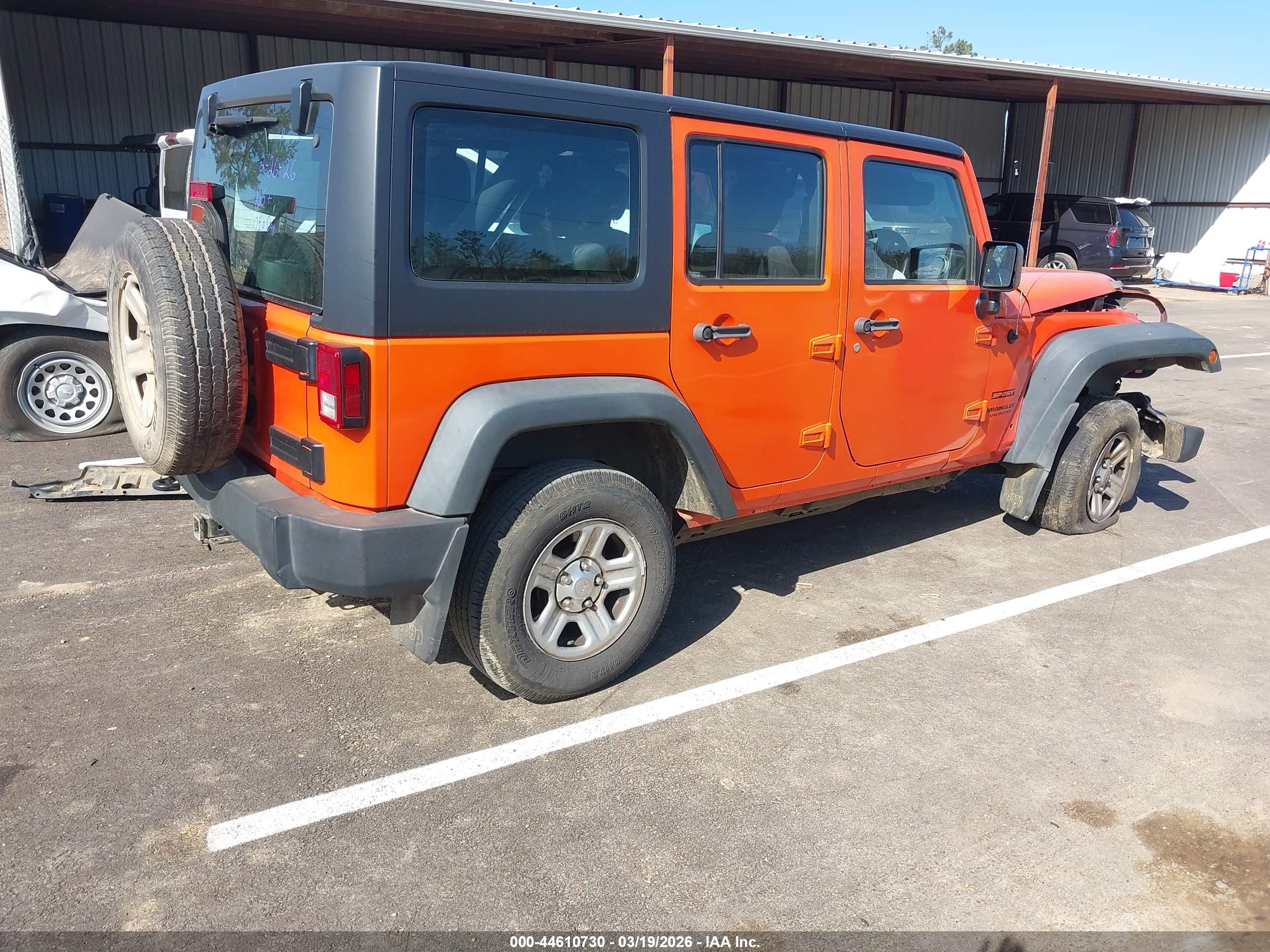 2015 Jeep Wrangler Unlimited Sport Rhd Orange vin: 1C4BJWKG3FL632839