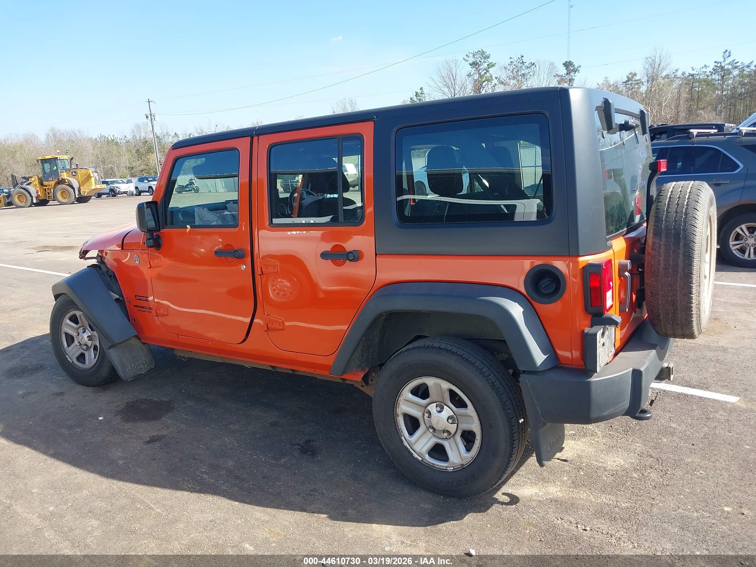 2015 Jeep Wrangler Unlimited Sport Rhd Orange vin: 1C4BJWKG3FL632839