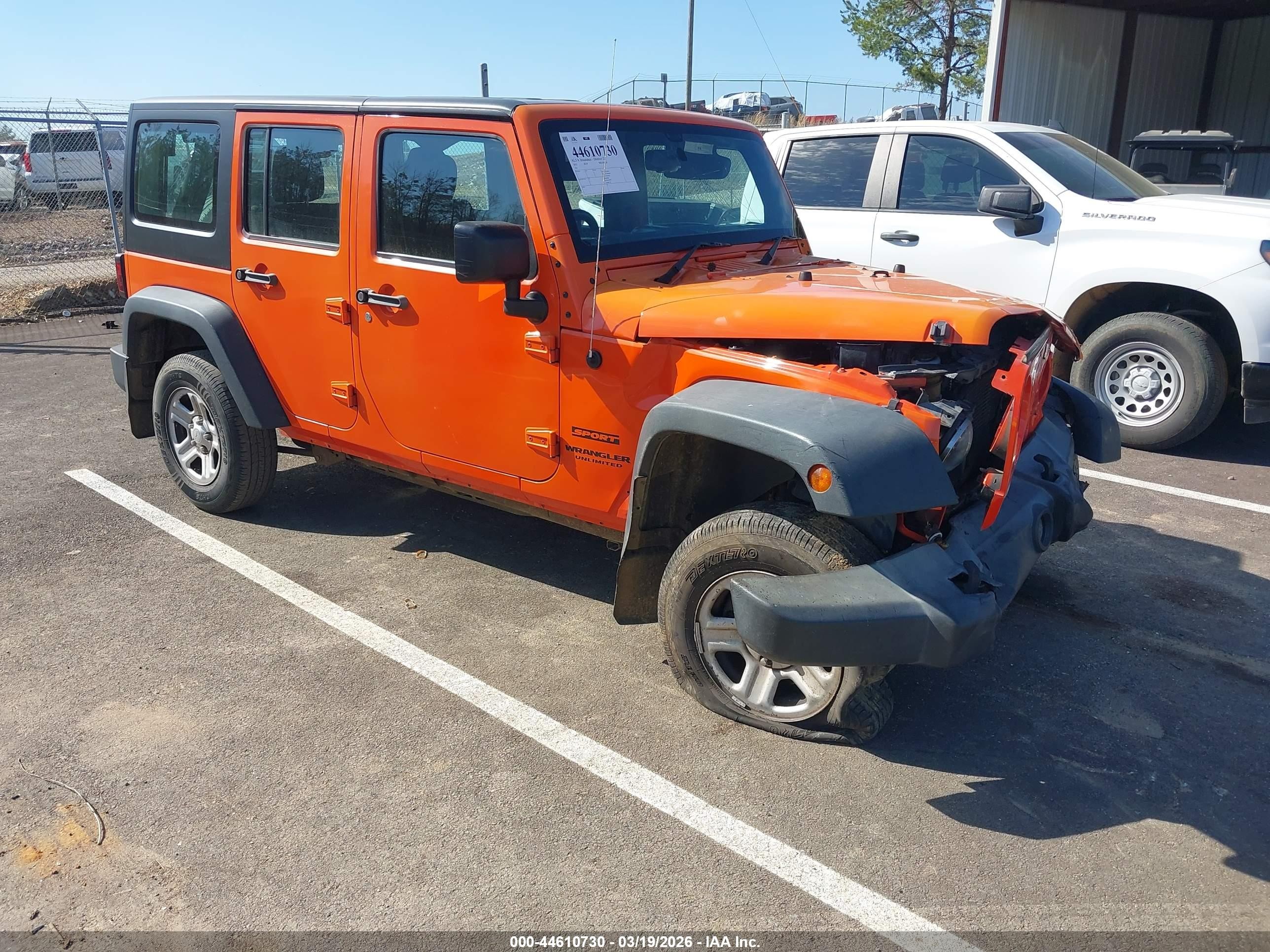 2015 Jeep Wrangler Unlimited Sport Rhd Orange vin: 1C4BJWKG3FL632839