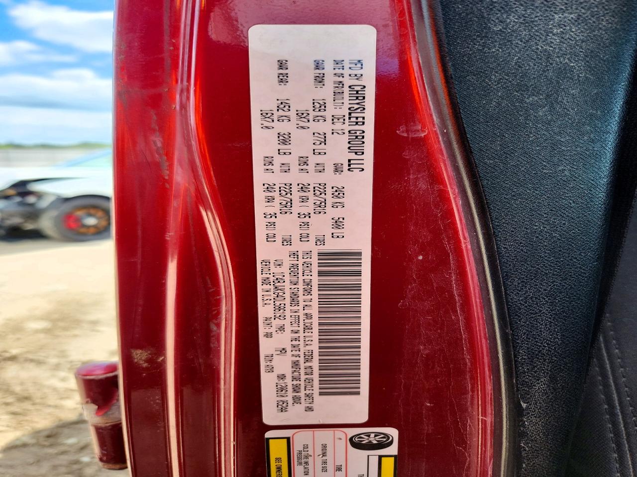 2013 Jeep Wrangler Unlimited Sport Burgundy vin: 1C4BJWKG4DL586192