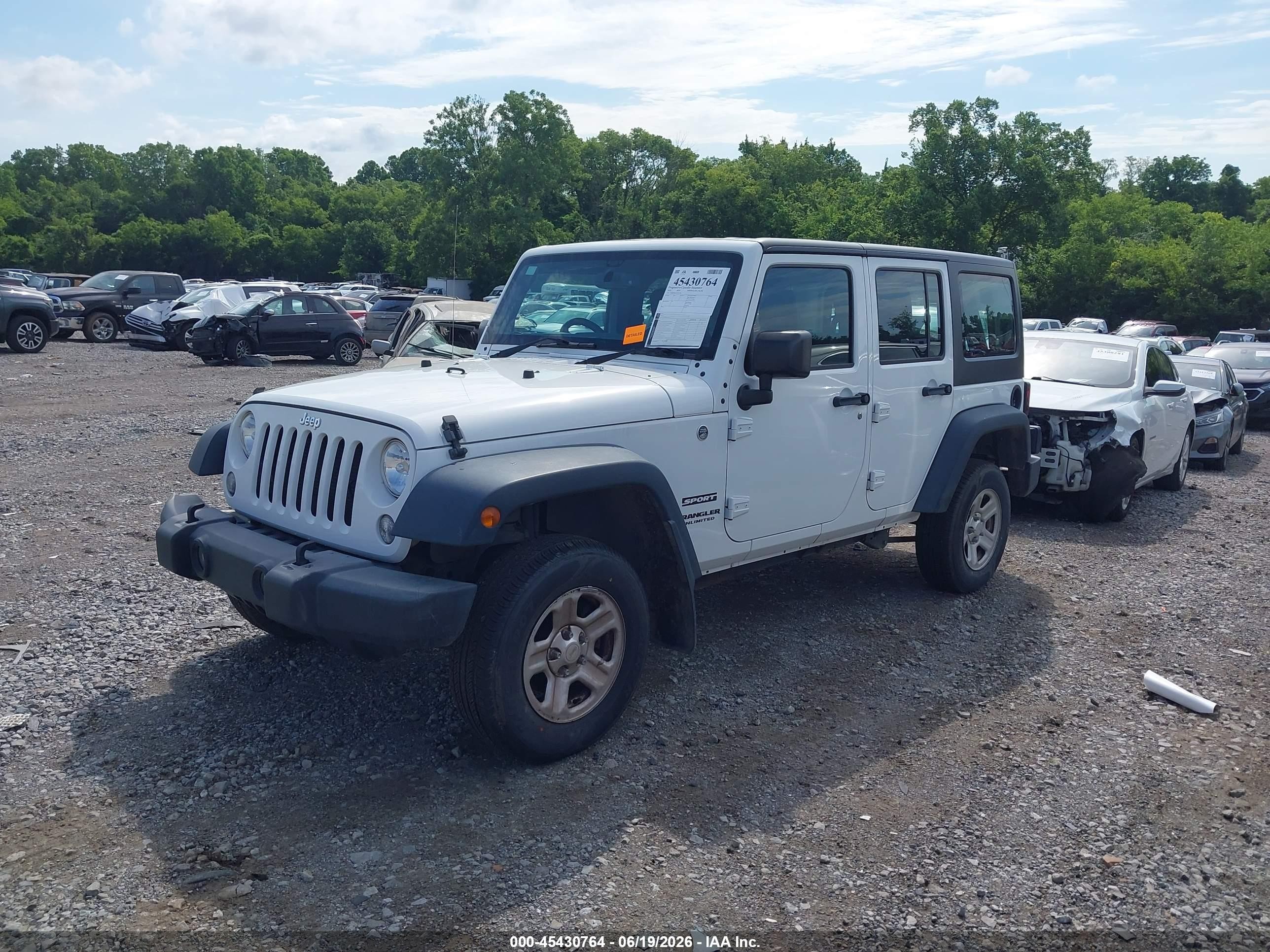 2015 Jeep Wrangler Unlimited Sport Rhd White vin: 1C4BJWKG5FL652106