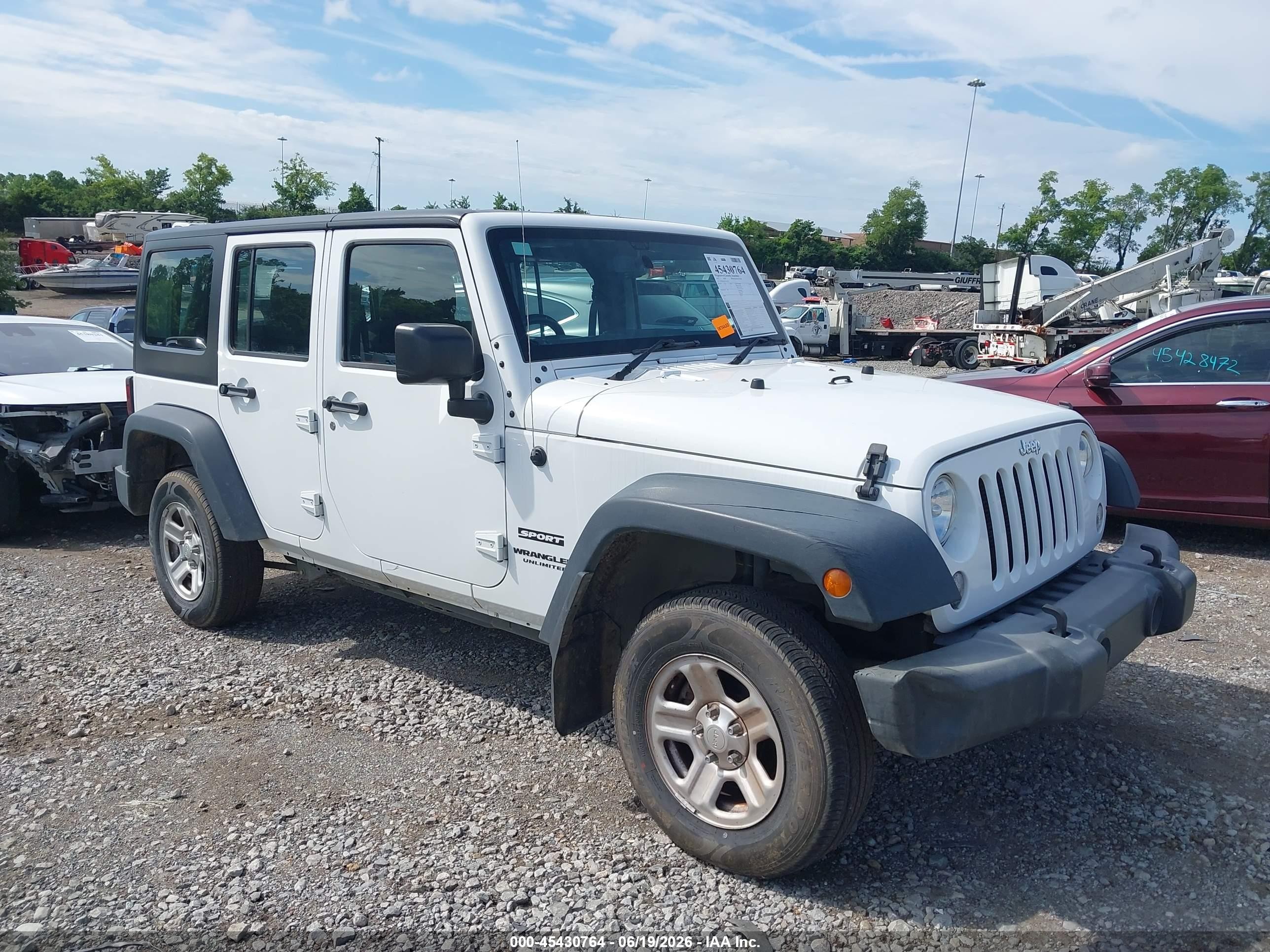 2015 Jeep Wrangler Unlimited Sport Rhd White vin: 1C4BJWKG5FL652106