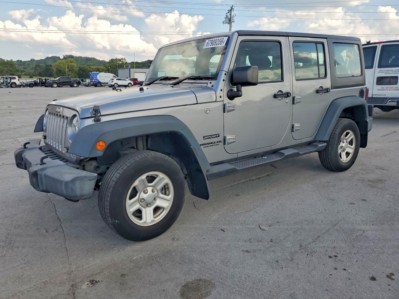 2016 Jeep Wrangler Unlimited Sport Silver vin: 1C4BJWKG7GL200305