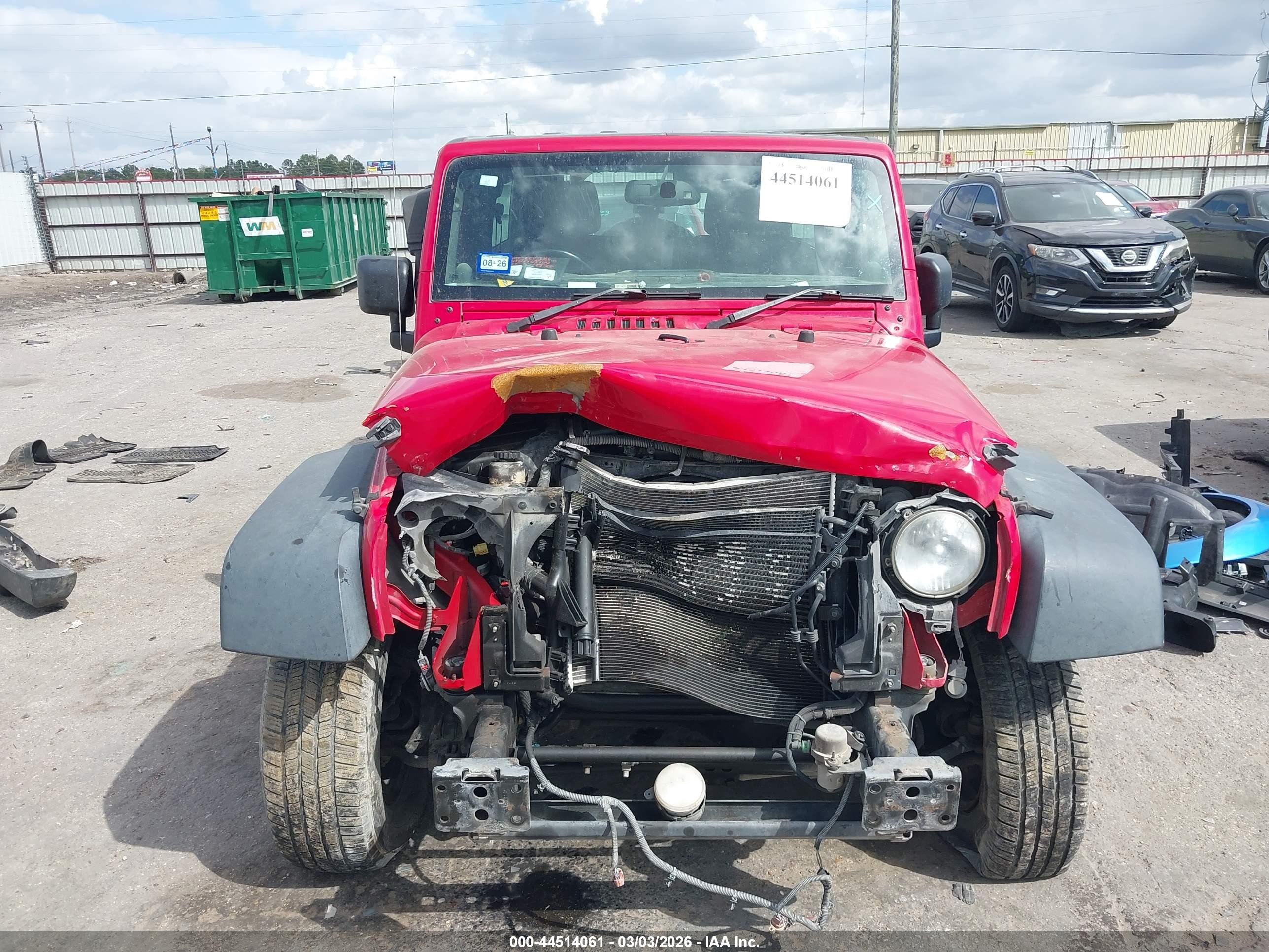2013 Jeep Wrangler Unlimited Sport Rhd Red vin: 1C4BJWKG9DL672341
