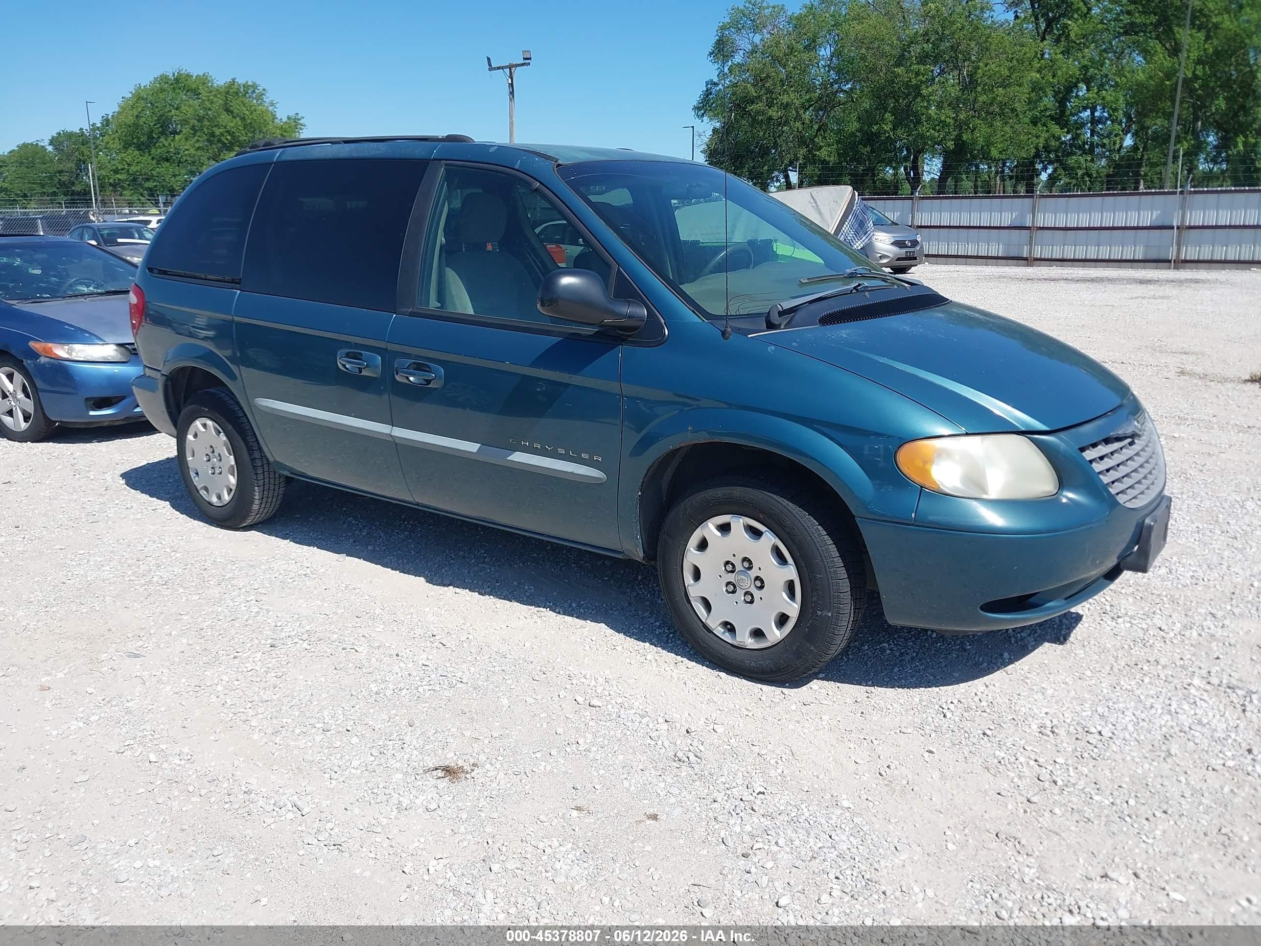 2001 Chrysler Voyager Lx Green vin: 1C4GJ45331B205551