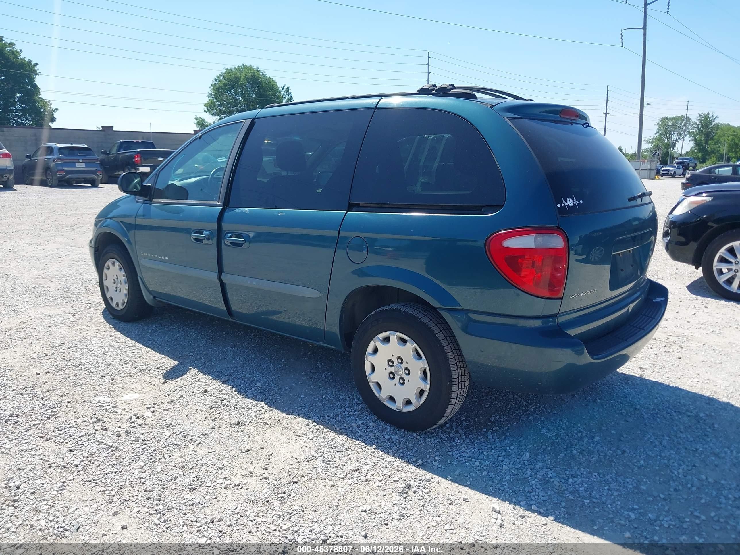 2001 Chrysler Voyager Lx Green vin: 1C4GJ45331B205551