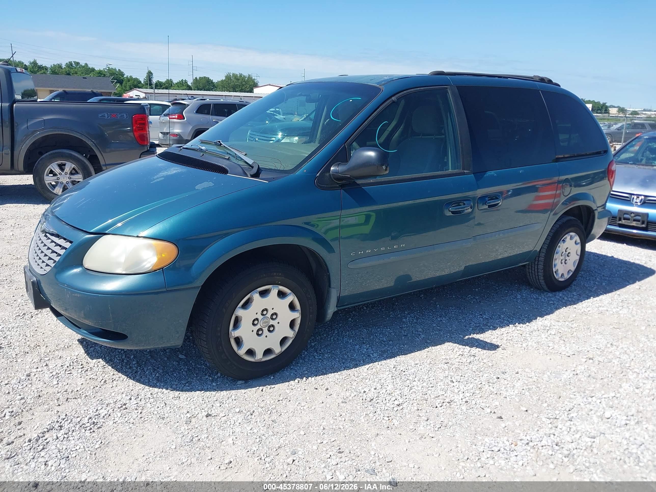 2001 Chrysler Voyager Lx Green vin: 1C4GJ45331B205551