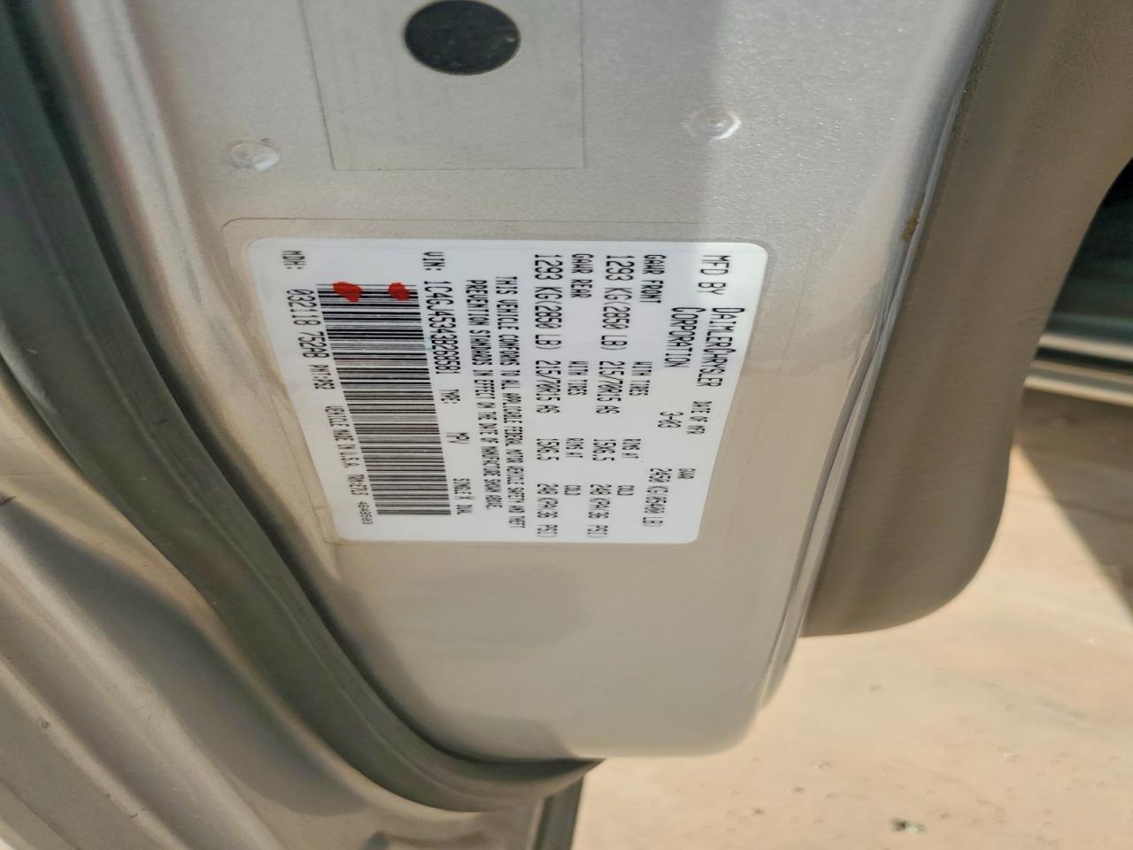 2003 Chrysler Voyager Lx Silver vin: 1C4GJ45343B268581