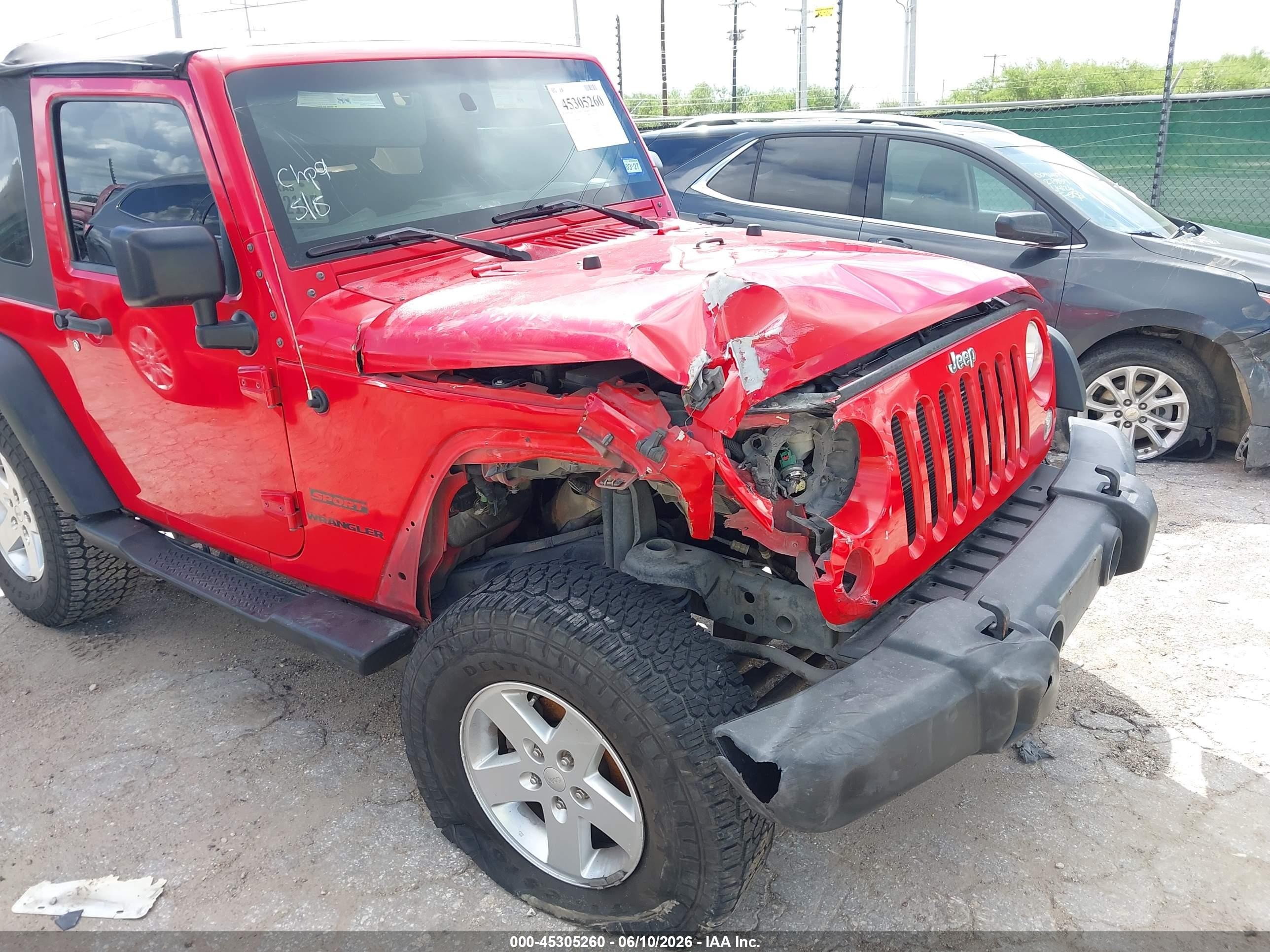 2015 Jeep Wrangler Sport Red vin: 1C4GJWAG6FL698115