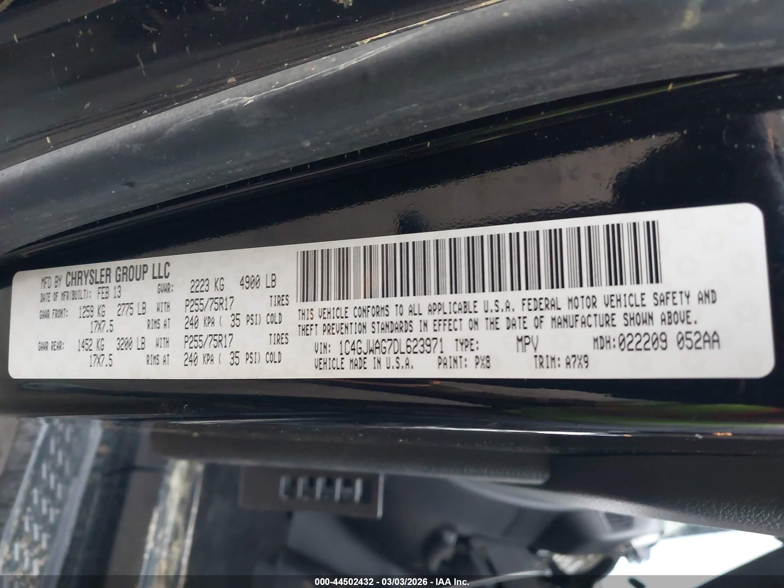 2013 Jeep Wrangler Sport Black vin: 1C4GJWAG7DL623971
