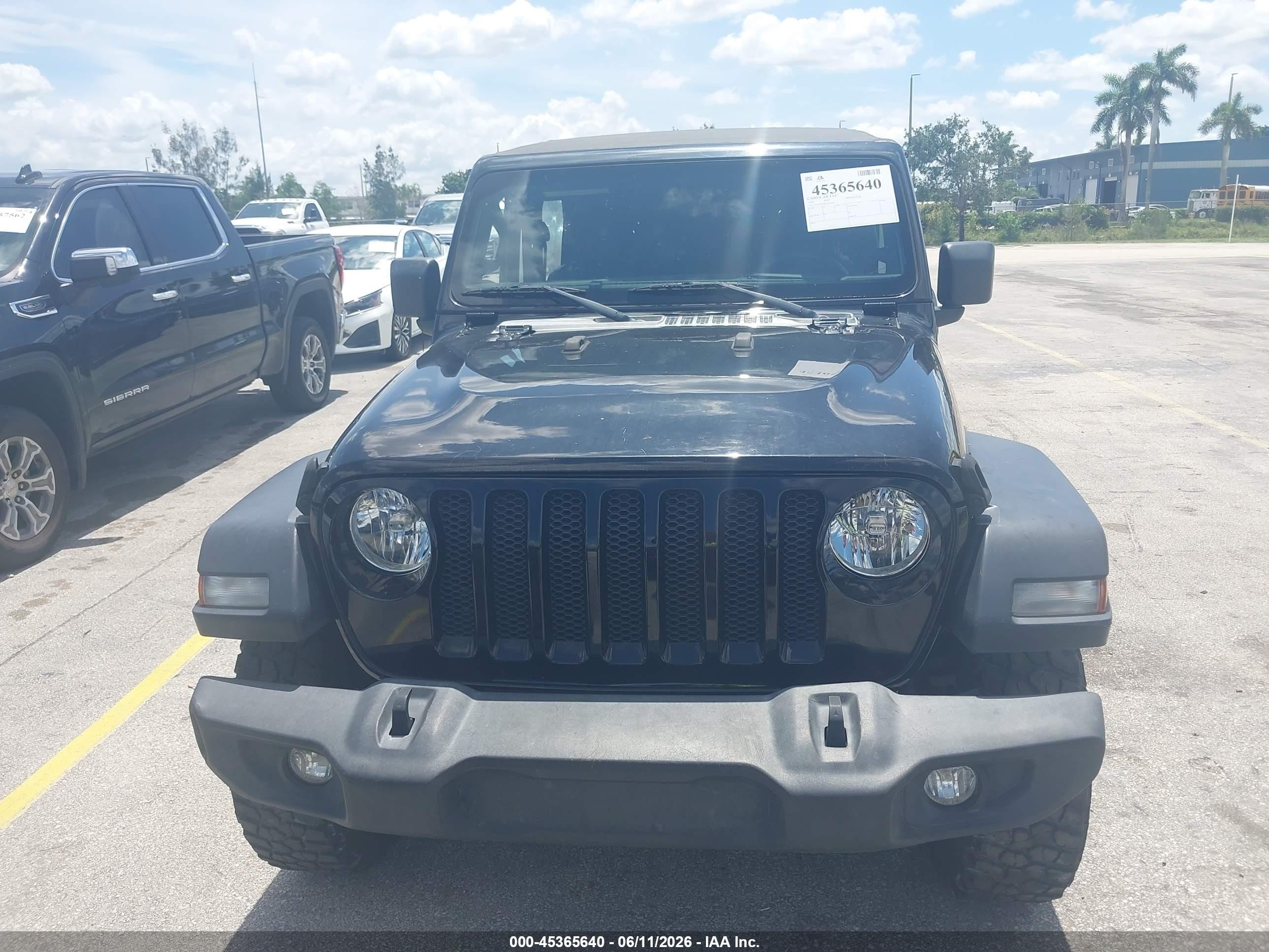 2020 Jeep Wrangler Sport 4x4 Черный vin: 1C4GJXAGXLW162624