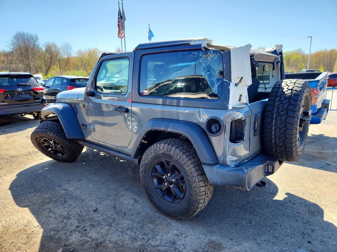 2022 Jeep Wrangler Sport Gray vin: 1C4GJXAN2NW154227