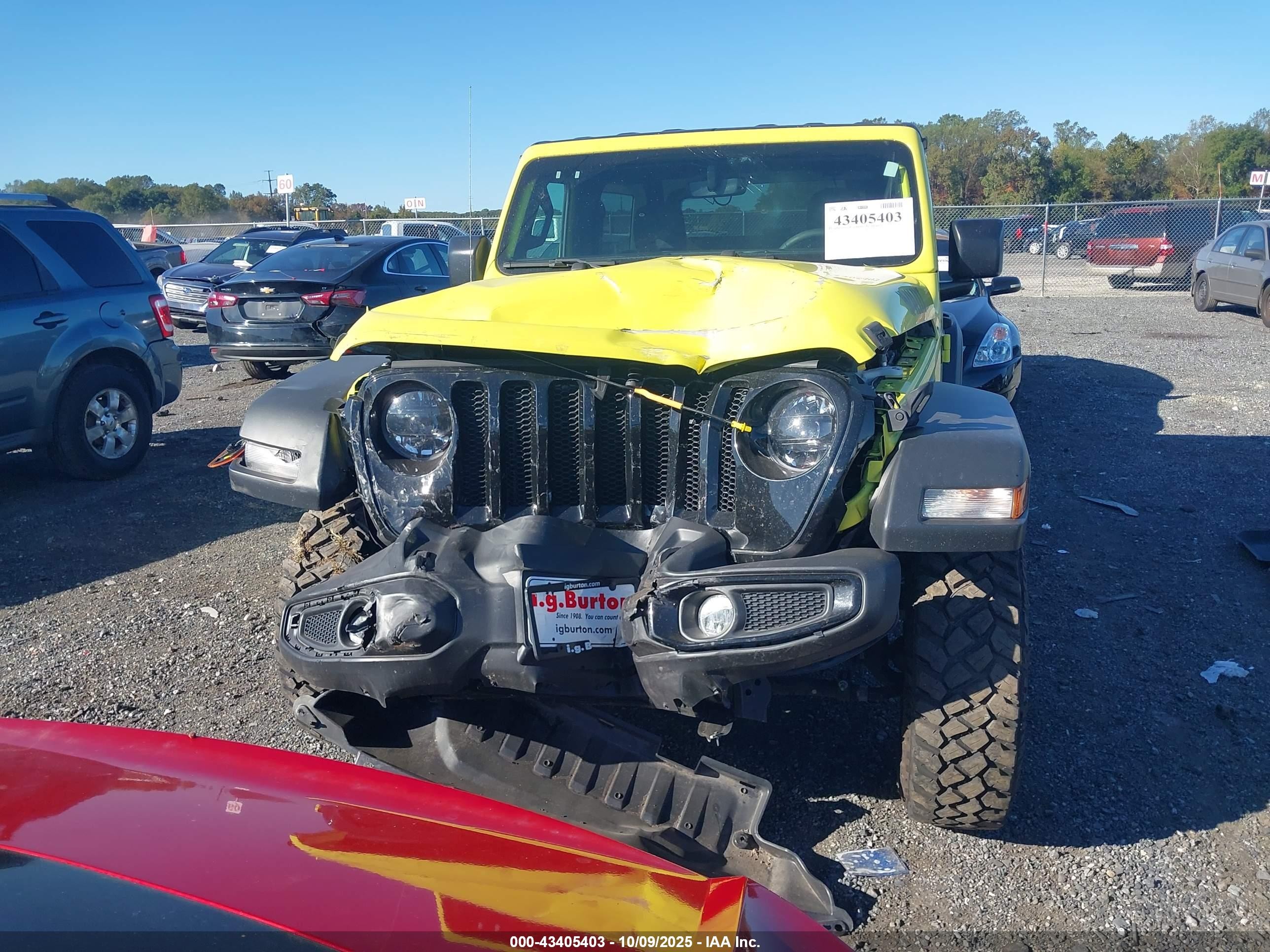 2023 Jeep Wrangler 2-door Willys 4x4 Yellow vin: 1C4GJXAN3PW505634