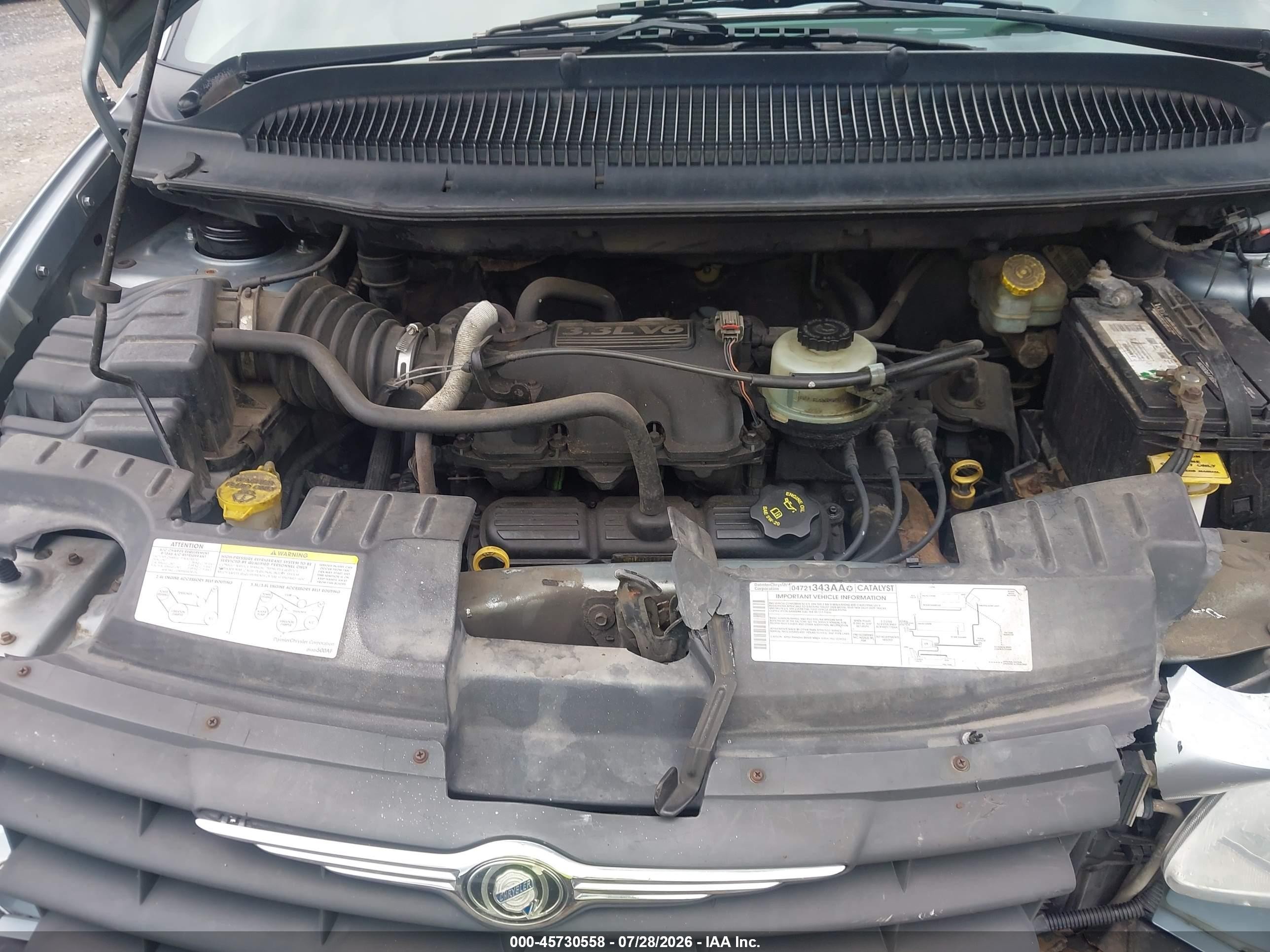 2005 Chrysler Town & Country Blue vin: 1C4GP45R05B282466