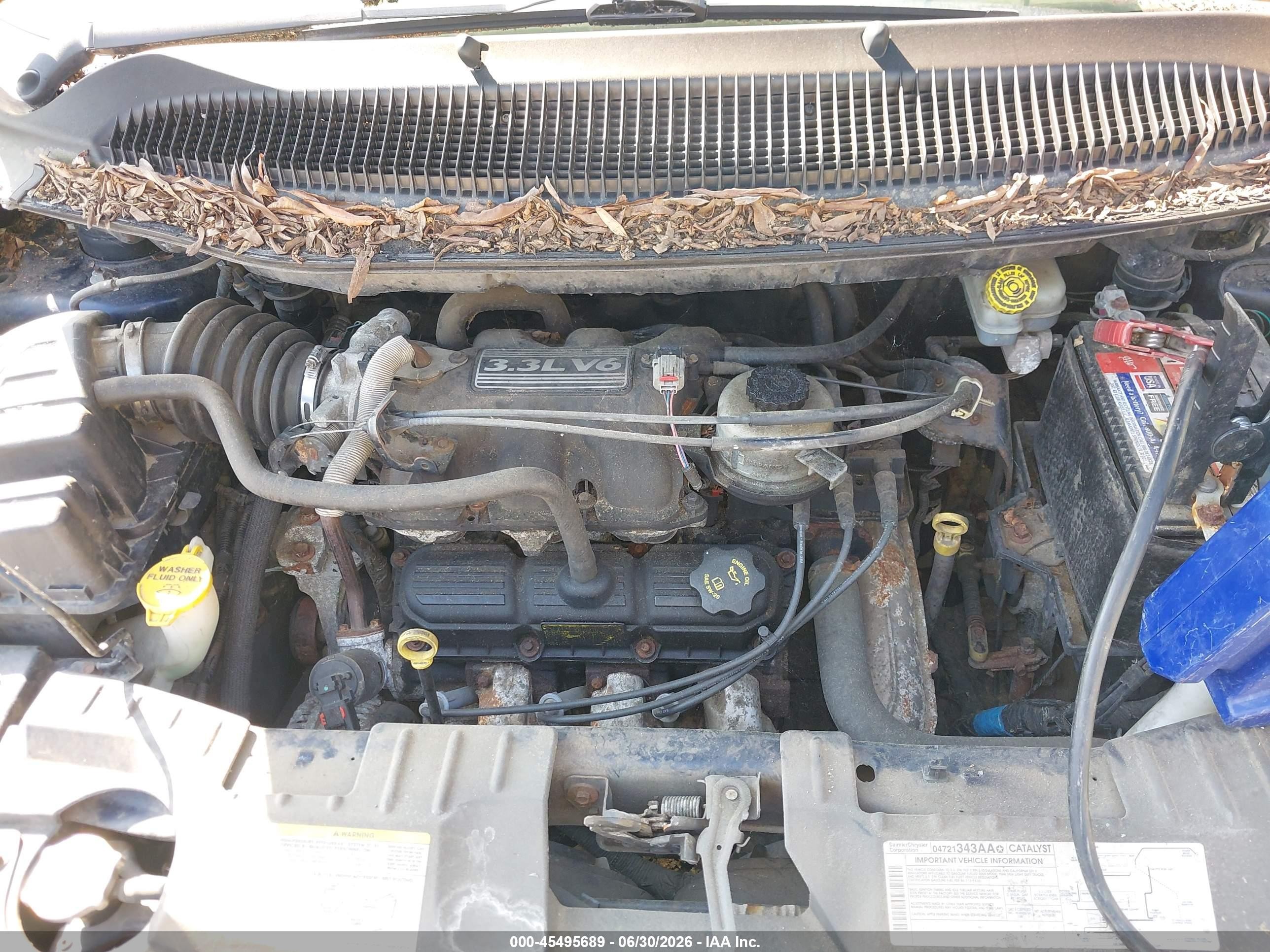 2005 Chrysler Town & Country Blue vin: 1C4GP45R15B288017