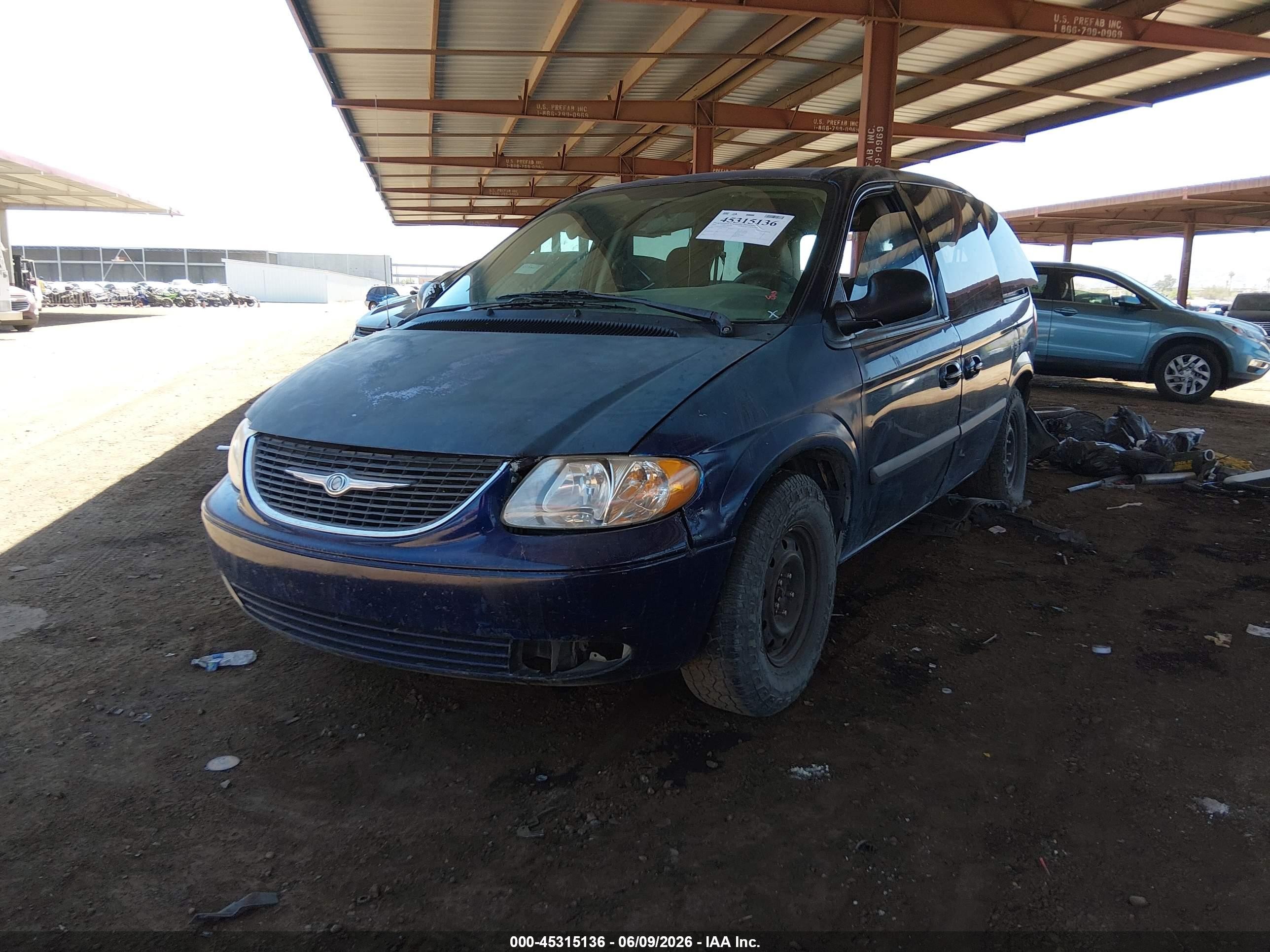 2005 Chrysler Town & Country Blue vin: 1C4GP45R85B302057