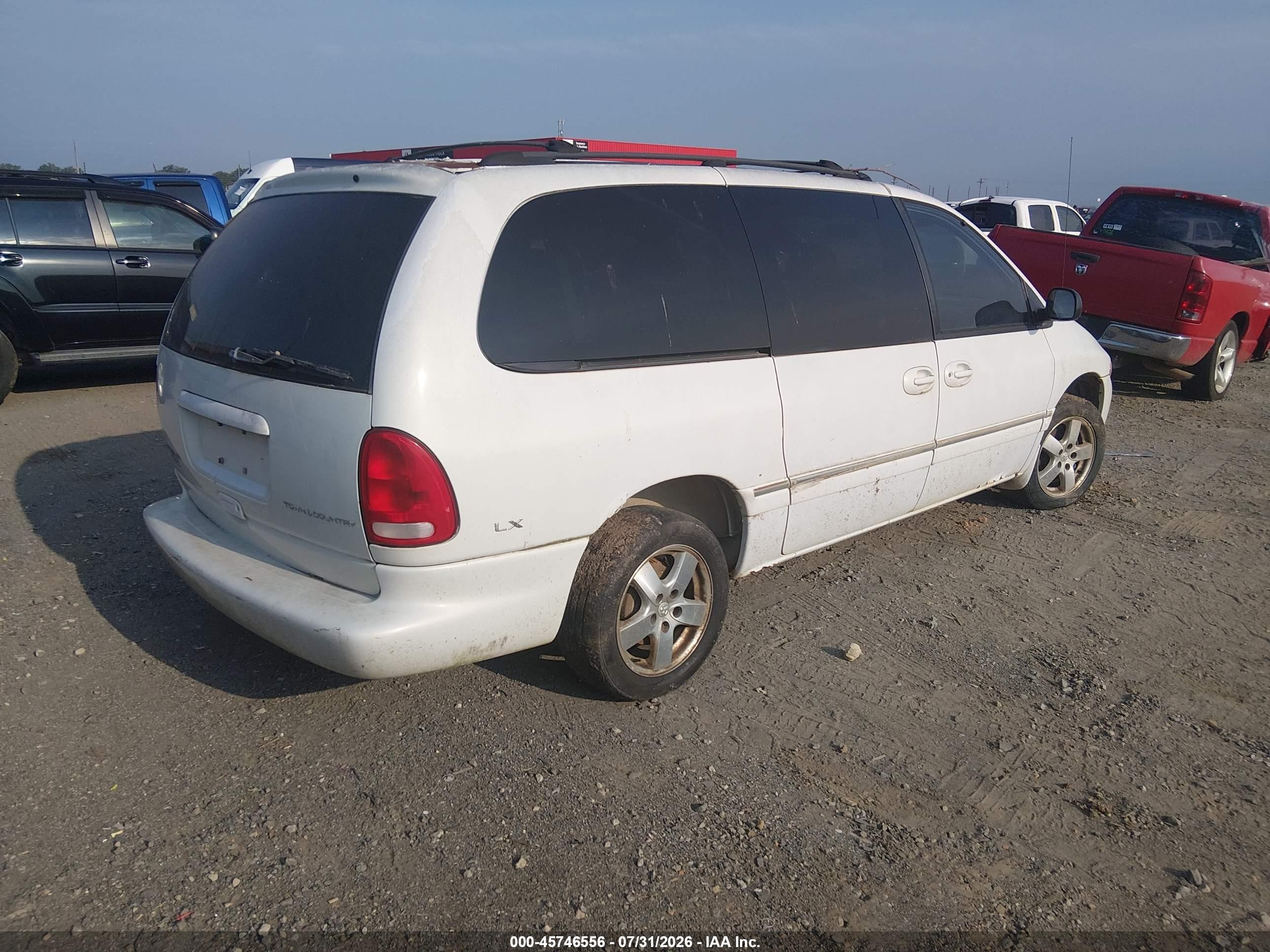 1998 Chrysler Town & Country Lx White vin: 1C4GP54L0WB698974