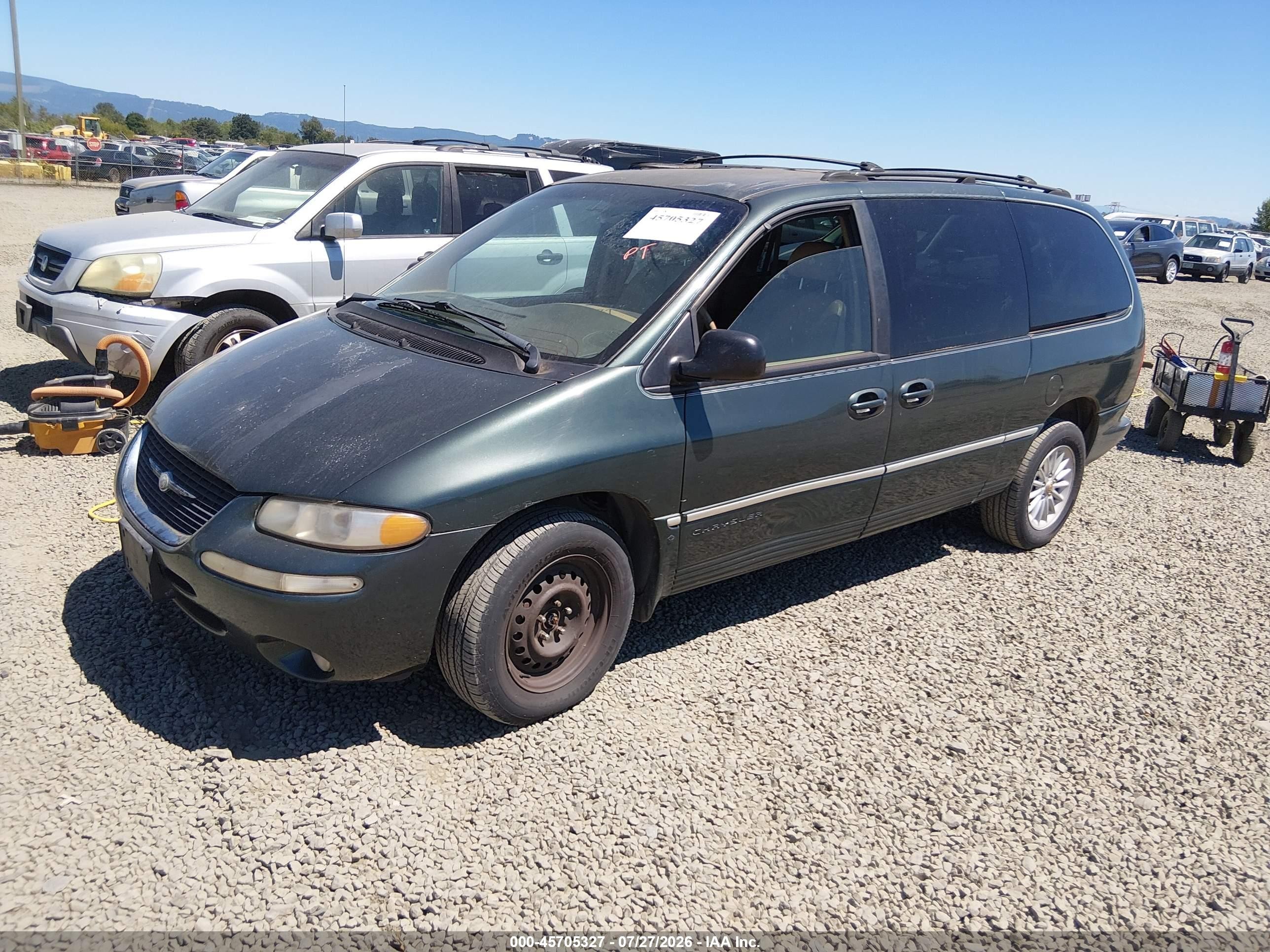 2000 Chrysler Town & Country Lxi Green vin: 1C4GP54L1YB547547