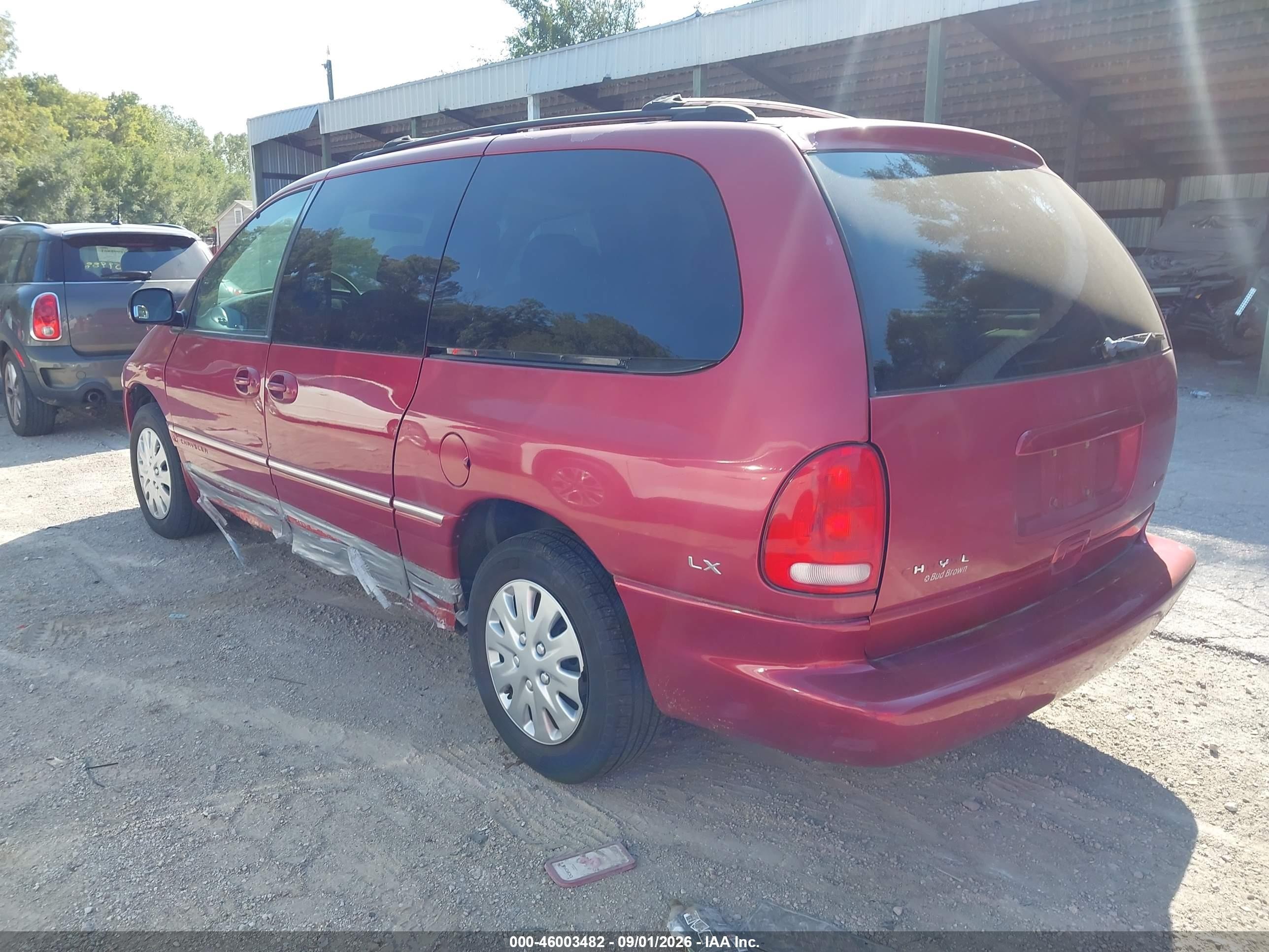 1998 Chrysler Town & Country Lx Red vin: 1C4GP54L6WB686716