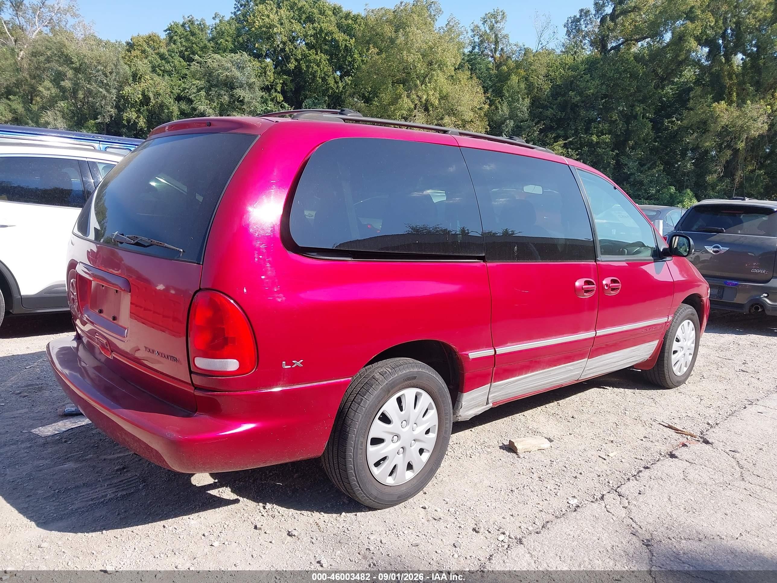 1998 Chrysler Town & Country Lx Red vin: 1C4GP54L6WB686716
