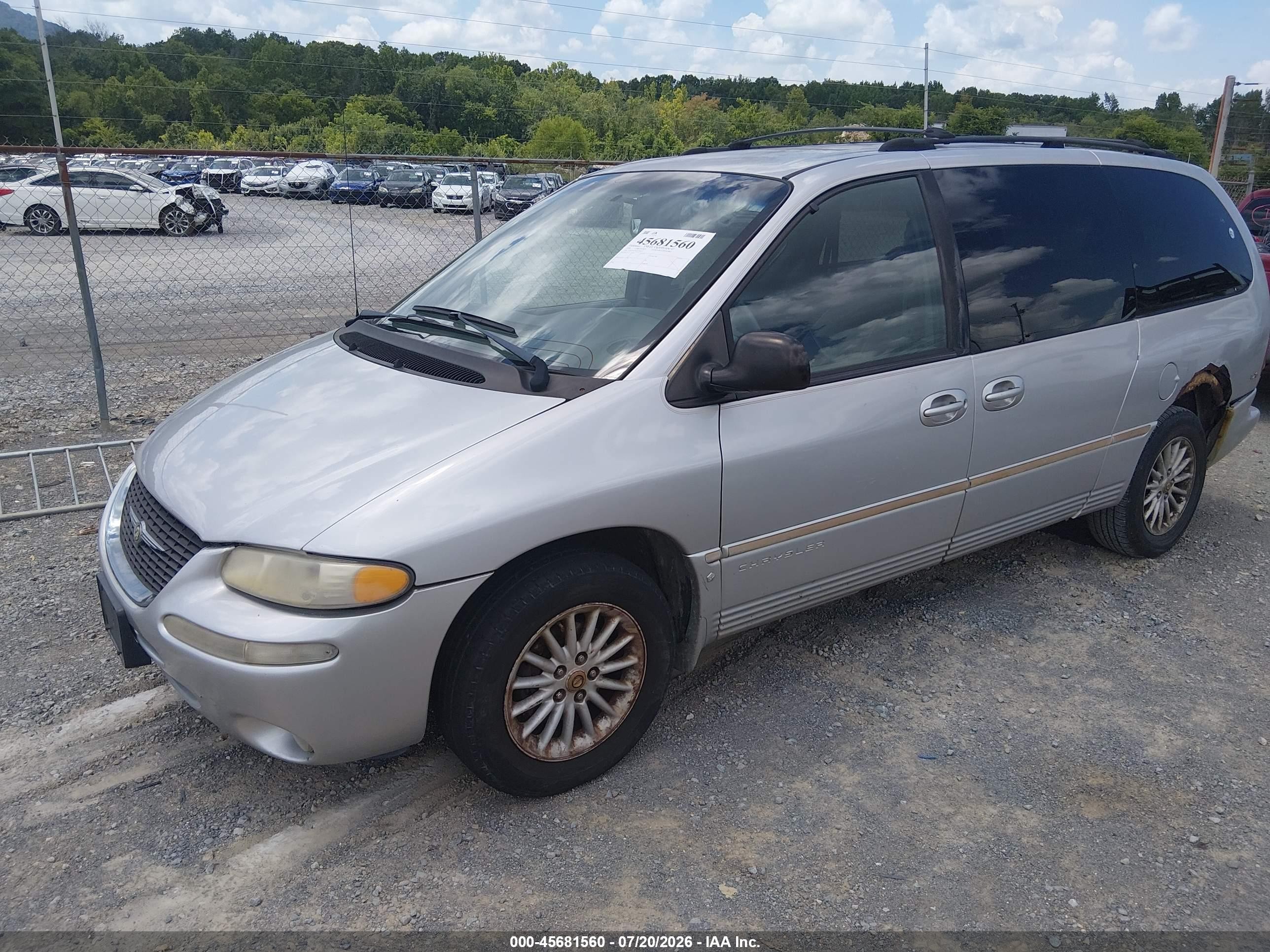 1999 Chrysler Town & Country Lx Gray vin: 1C4GP54L9XB916623