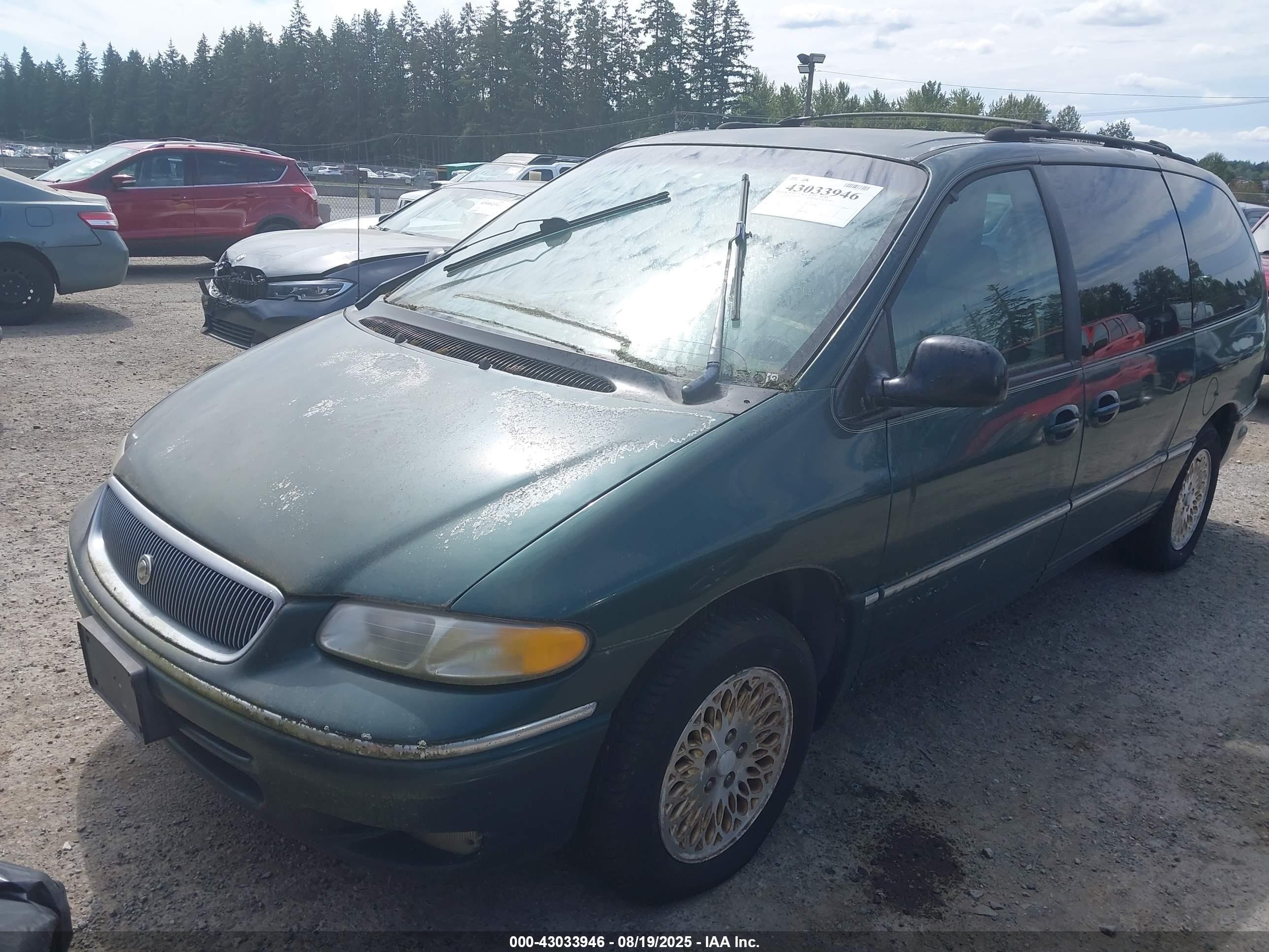 1997 Chrysler Town & Country Lxi Зеленый vin: 1C4GP64L4VB476653
