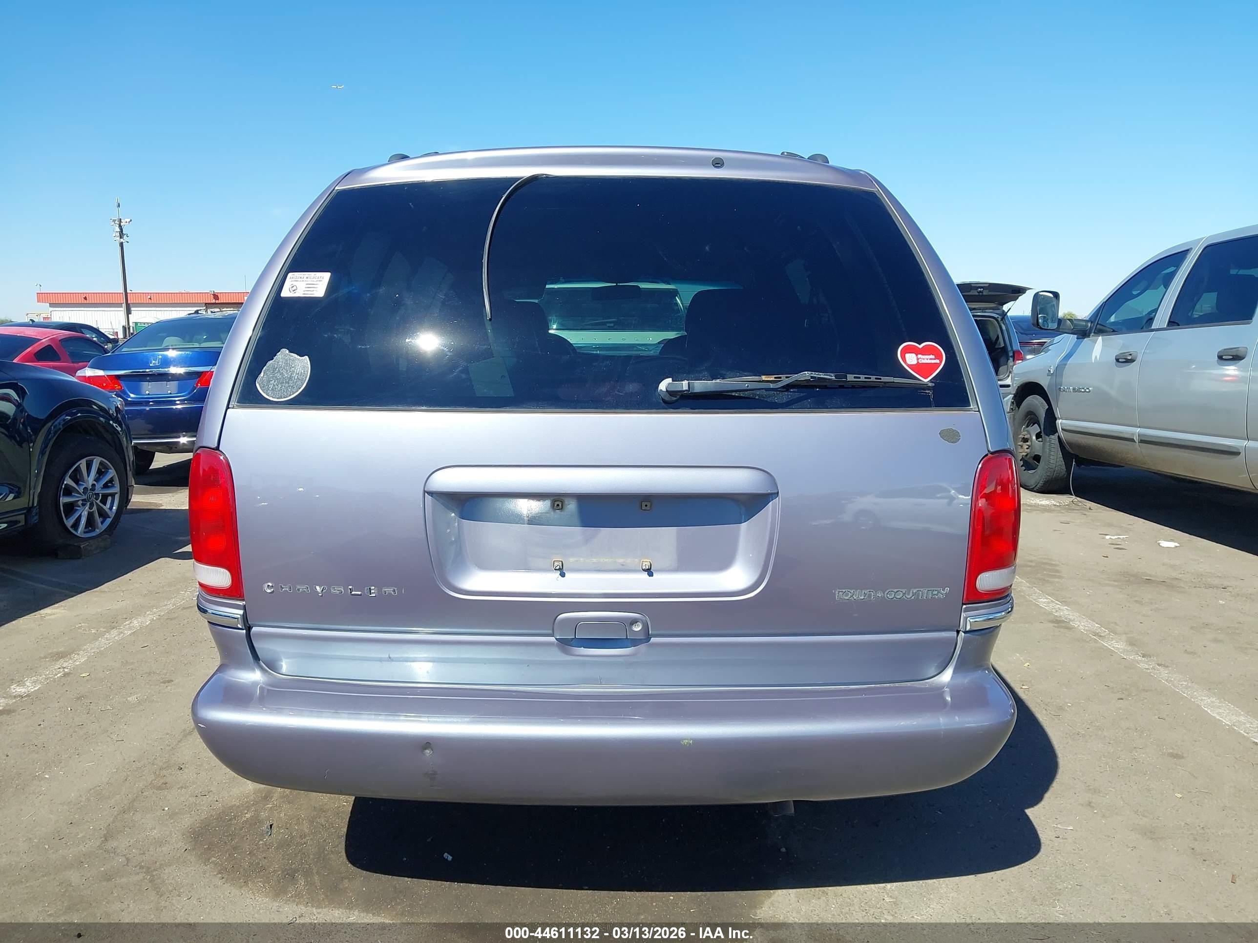 1997 Chrysler Town & Country Lxi Light Blue vin: 1C4GP64L7VB343451
