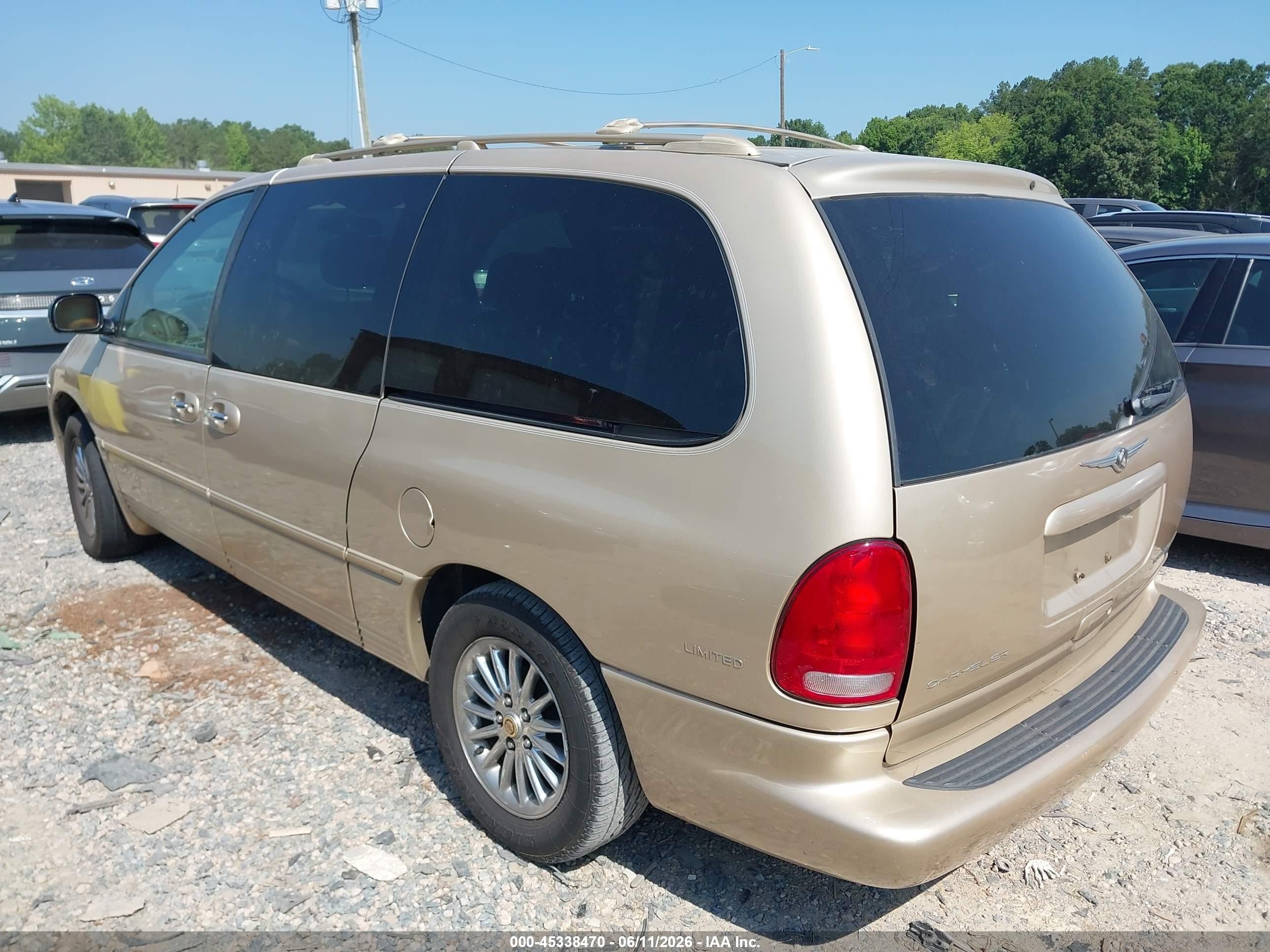 1999 Chrysler Town & Country Limited Желто-коричневый vin: 1C4GP64L7XB821659