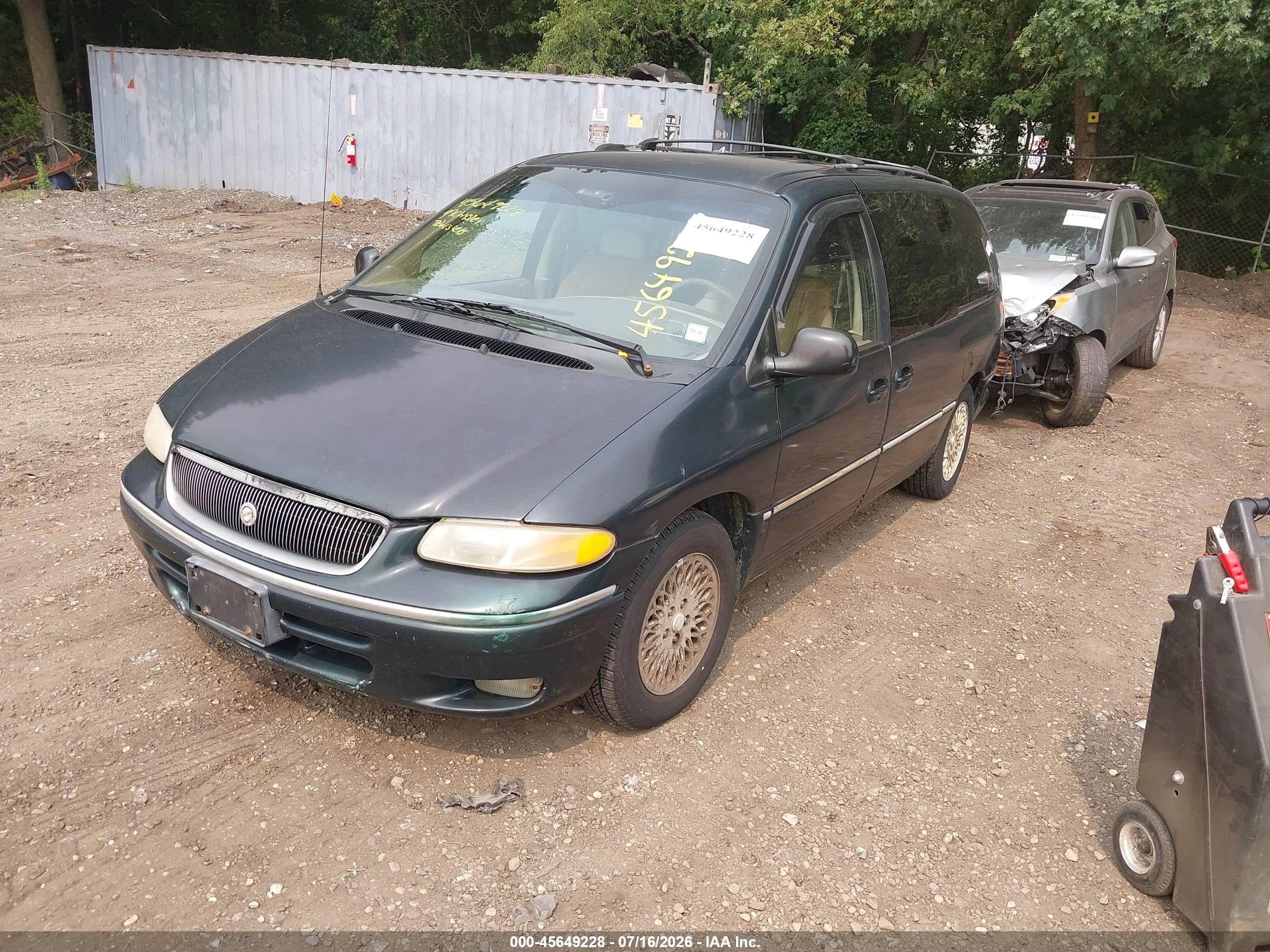 1997 Chrysler Town & Country Lxi Зеленый vin: 1C4GP64L9VB363524