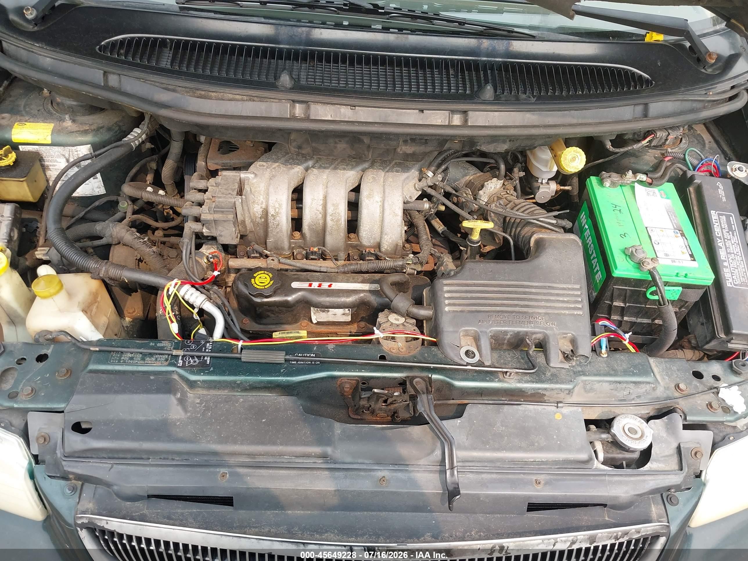 1997 Chrysler Town & Country Lxi Зеленый vin: 1C4GP64L9VB363524