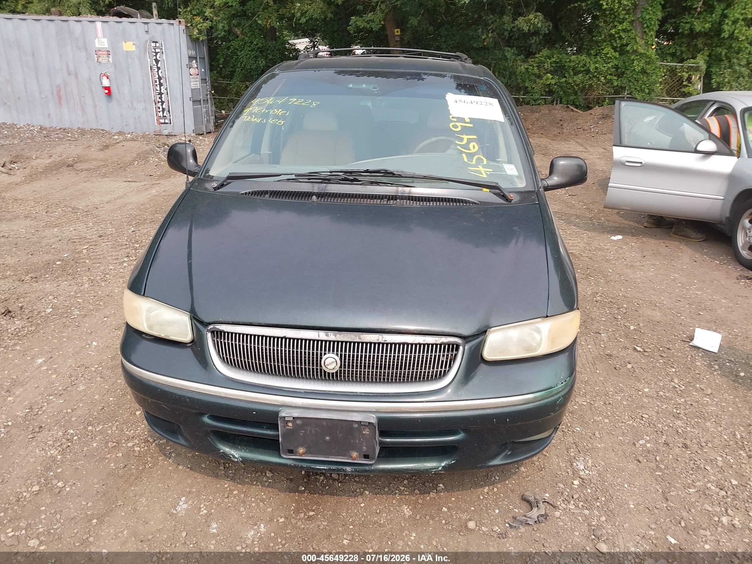 1997 Chrysler Town & Country Lxi Зеленый vin: 1C4GP64L9VB363524