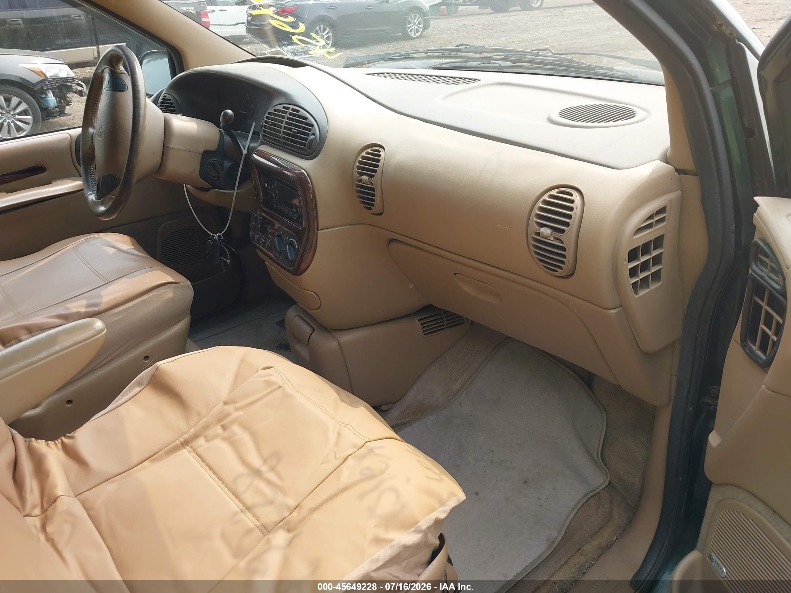1997 Chrysler Town & Country Lxi Зеленый vin: 1C4GP64L9VB363524