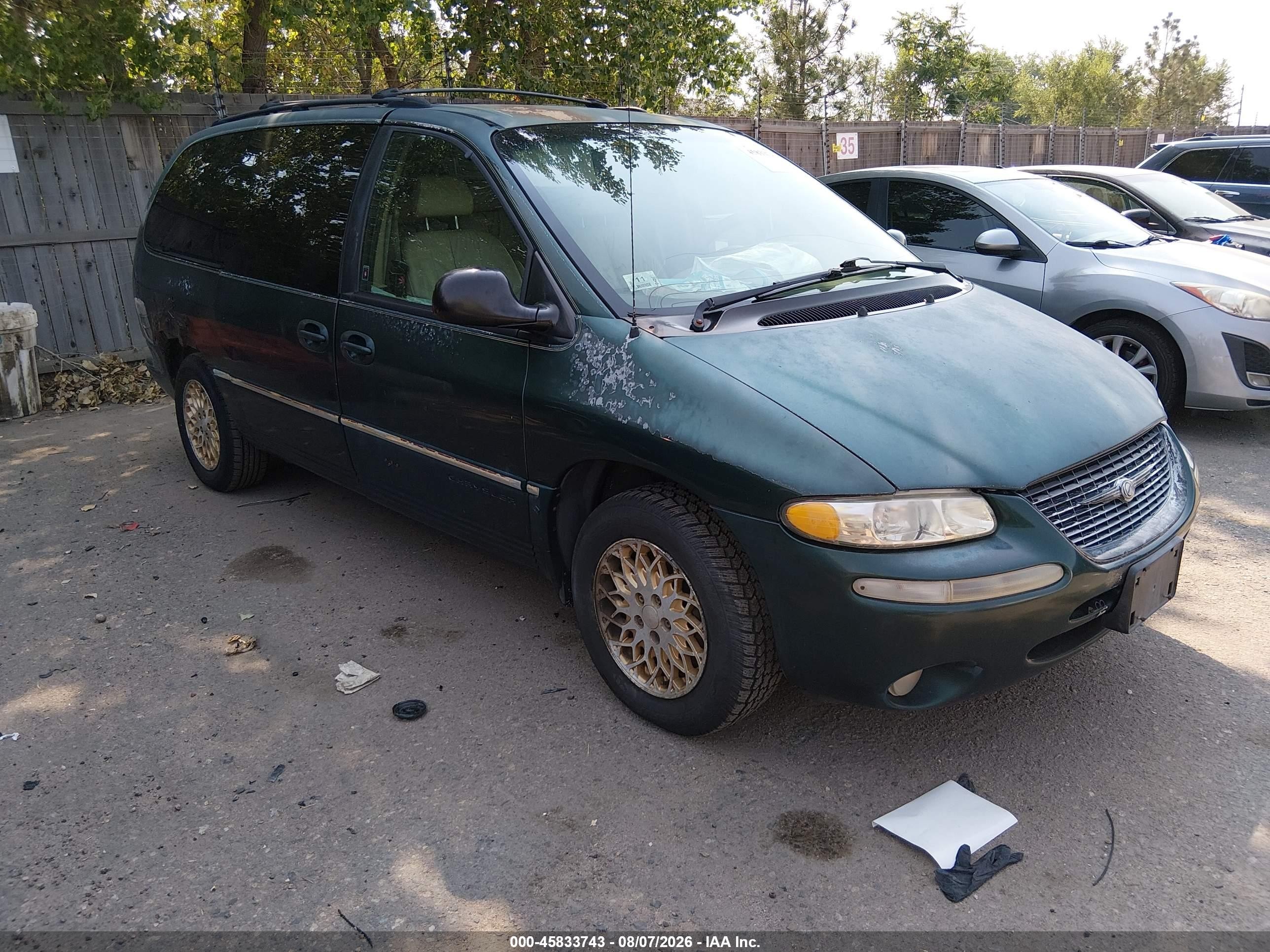 1998 Chrysler Town & Country Lxi Green vin: 1C4GP64LXWB652011