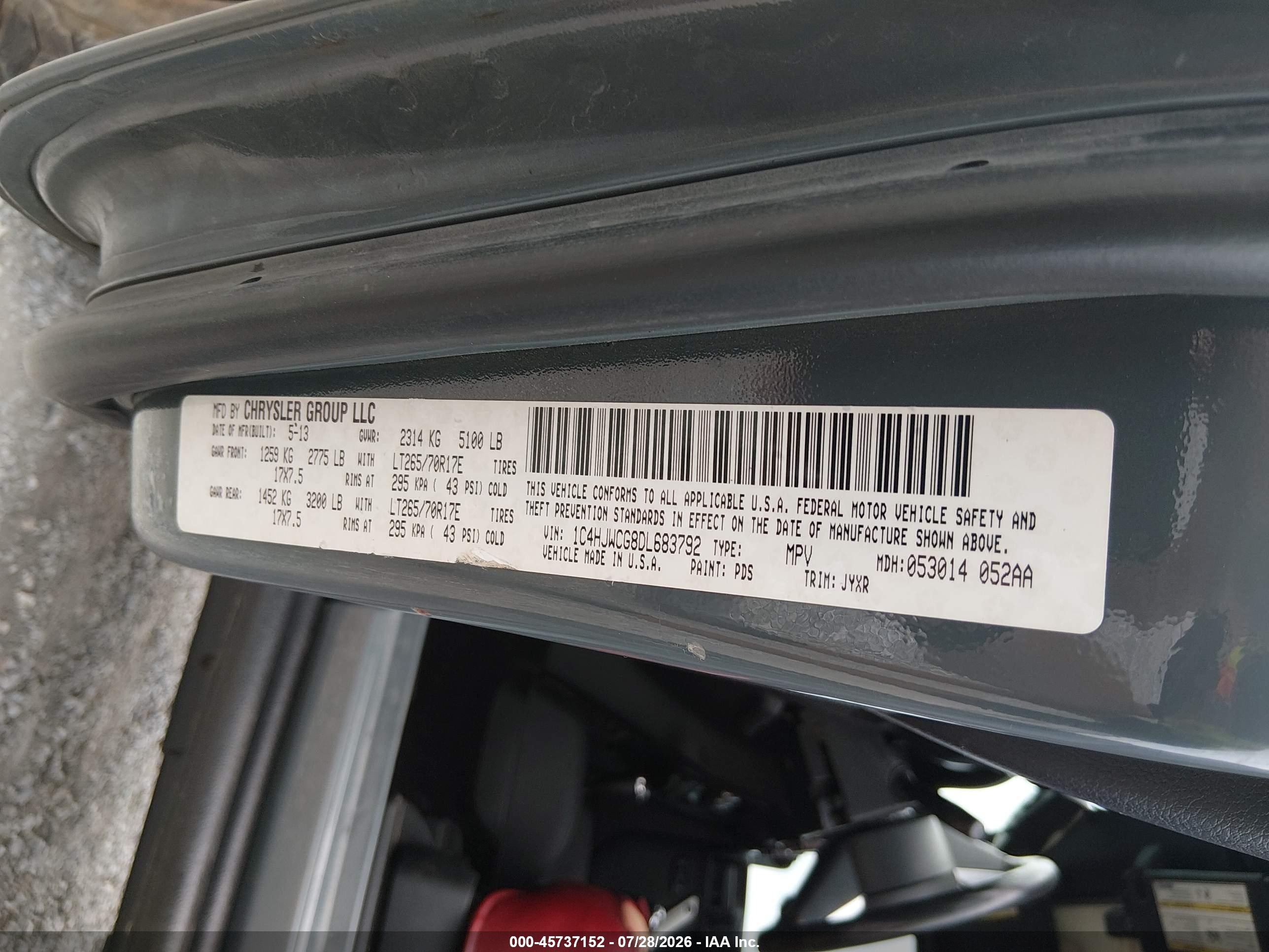 2013 Jeep Wrangler Rubicon 10th Anniversary Gray vin: 1C4HJWCG8DL683792