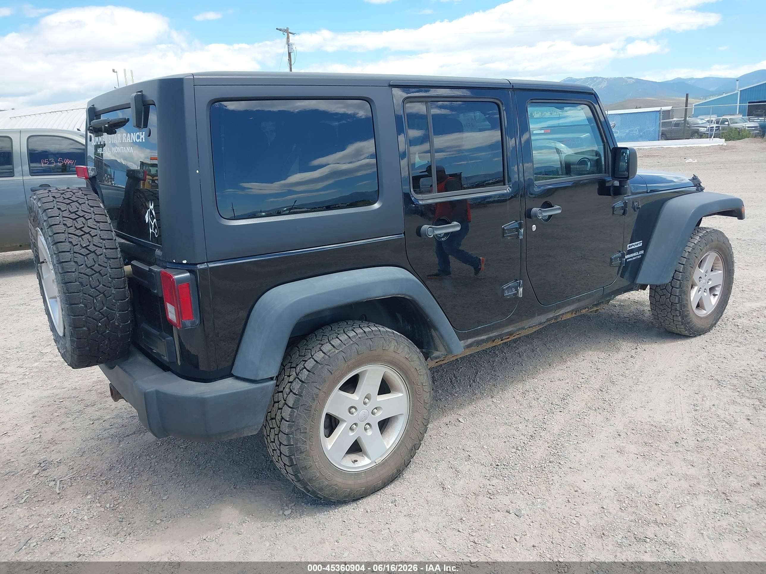 2013 Jeep Wrangler Unlimited Sport Black vin: 1C4HJWDG0DL606378