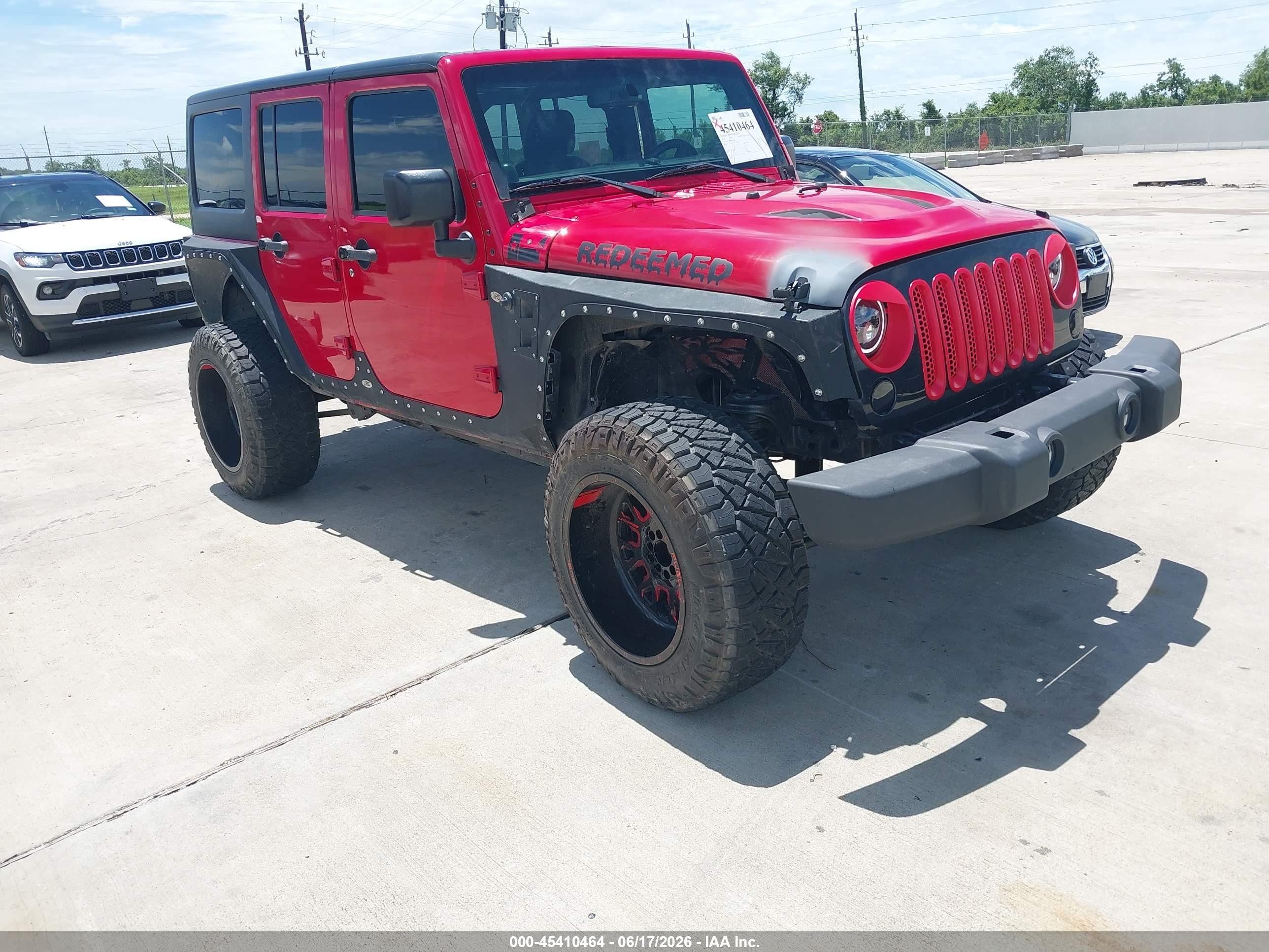 2014 Jeep Wrangler Unlimited Sport Red vin: 1C4HJWDG0EL295245