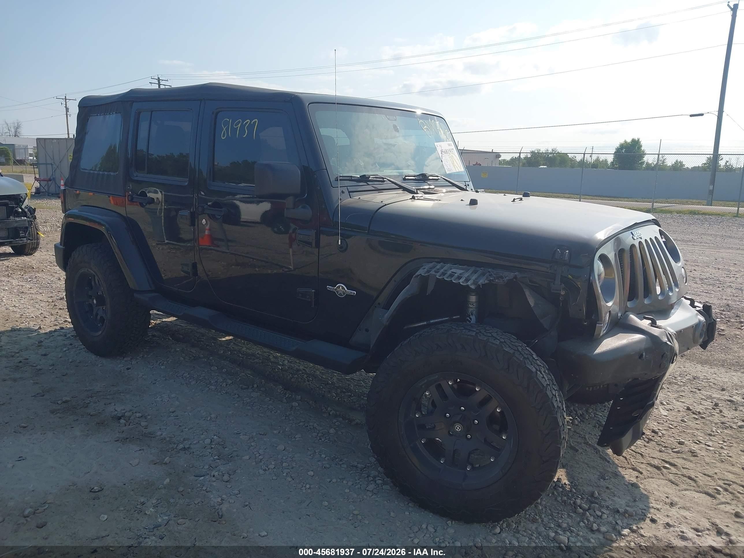 2015 Jeep Wrangler Unlimited Freedom Edition Black vin: 1C4HJWDG0FL568542