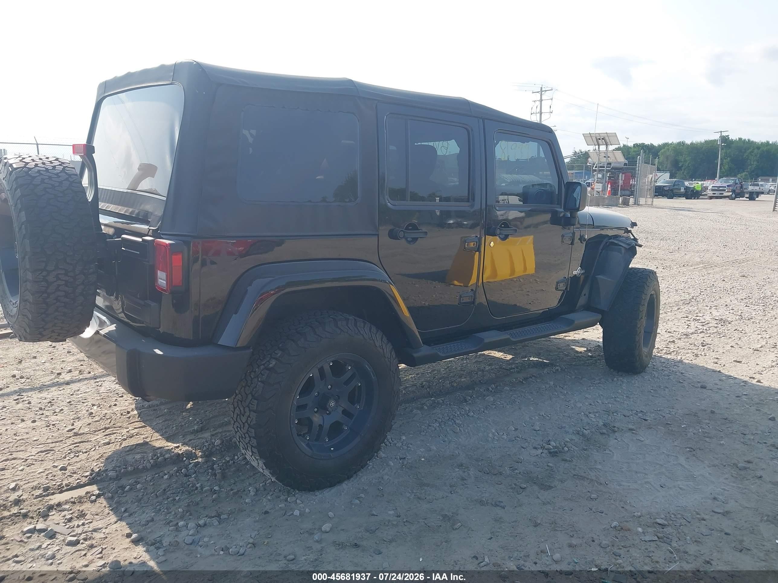 2015 Jeep Wrangler Unlimited Freedom Edition Black vin: 1C4HJWDG0FL568542